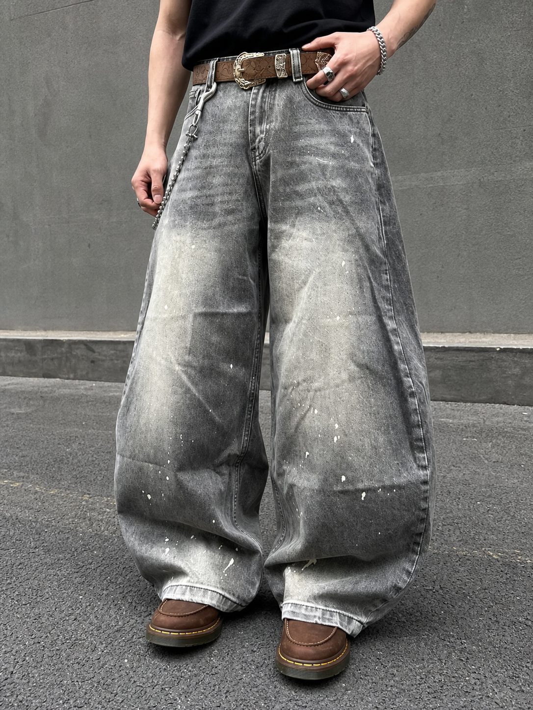 Ashwash Paint-Splatter Balloon Jeans UGC showcase 3