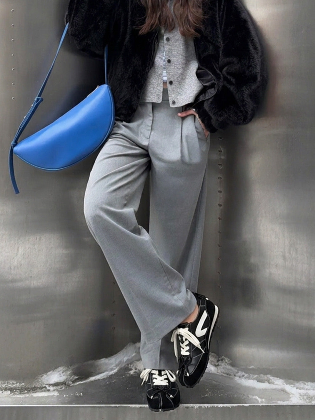 Square-Toe Leather Sport Ballet Flats - View 3