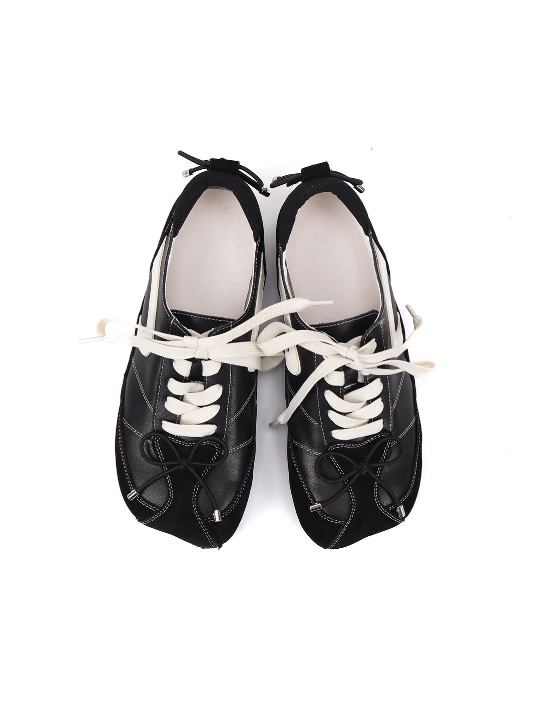 Square-Toe Leather Sport Ballet Flats - View 5