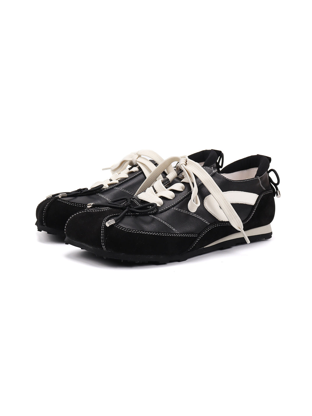 Square-Toe Leather Sport Ballet Flats - View 6
