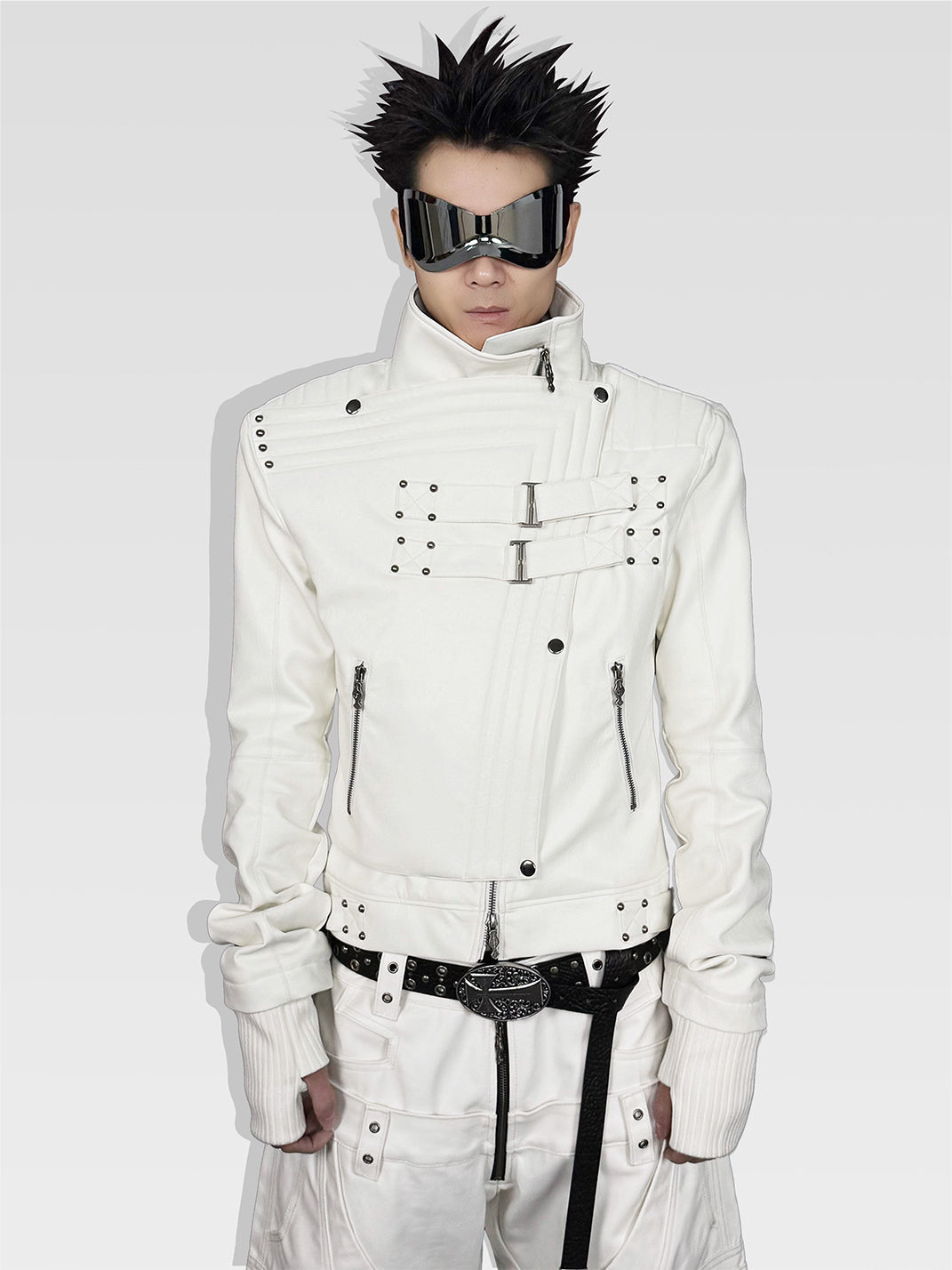 Moon-Knight Metallic Faux-Leather Jacket - View 4