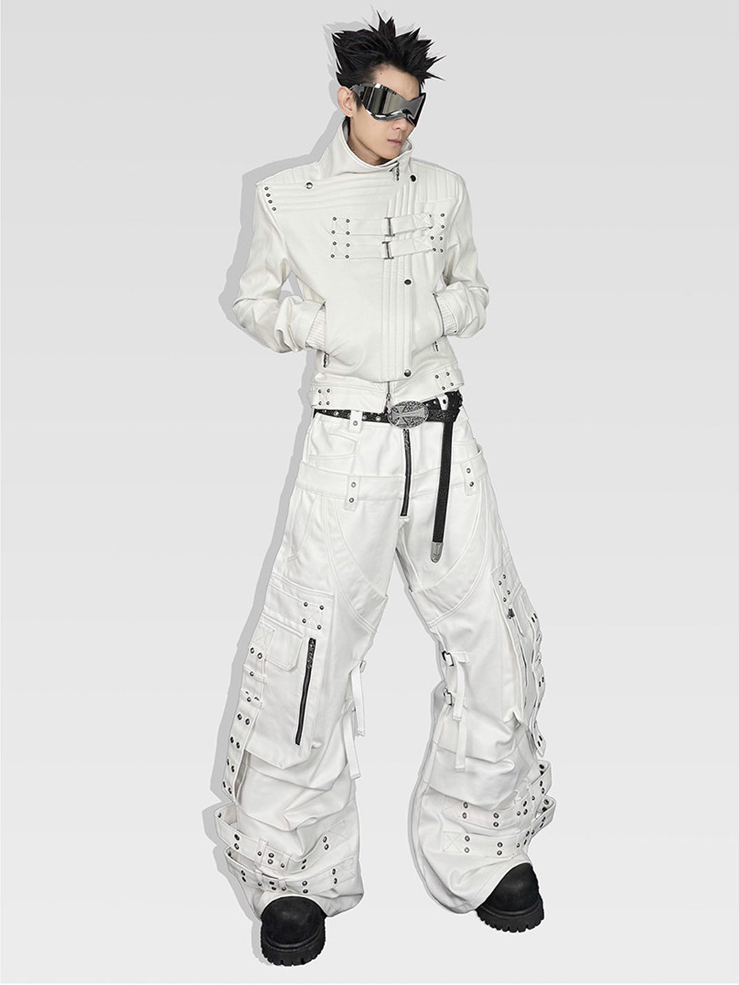 Moon-Knight Metallic Faux-Leather Jacket - View 8