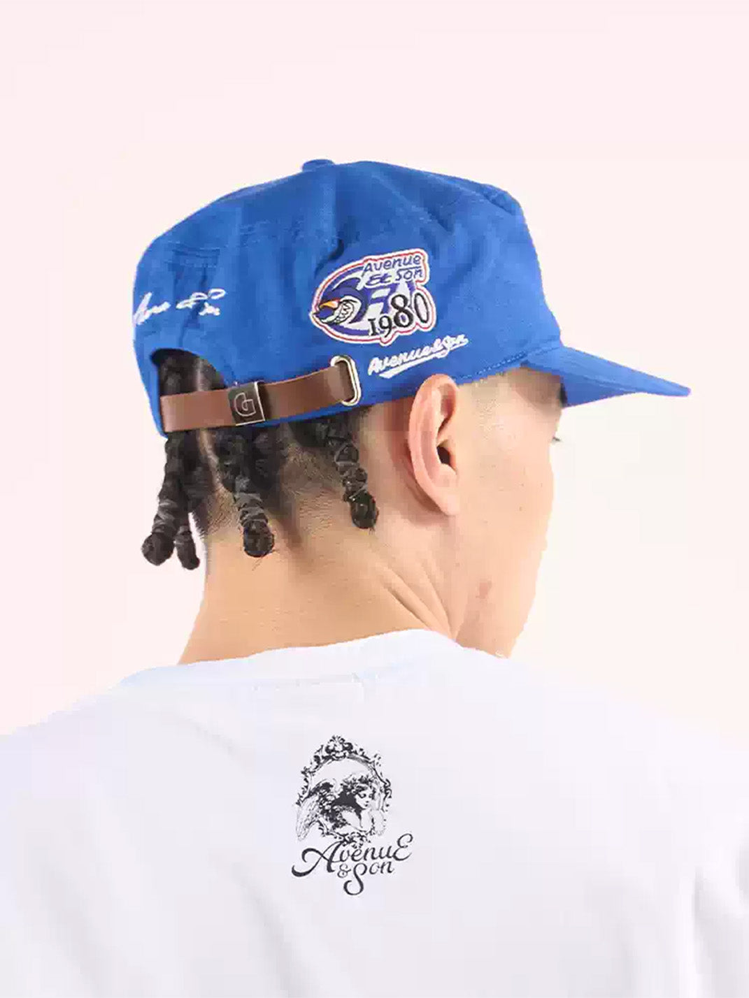 Rhinestone-Logo Structured Flat-Top Cap - View 2