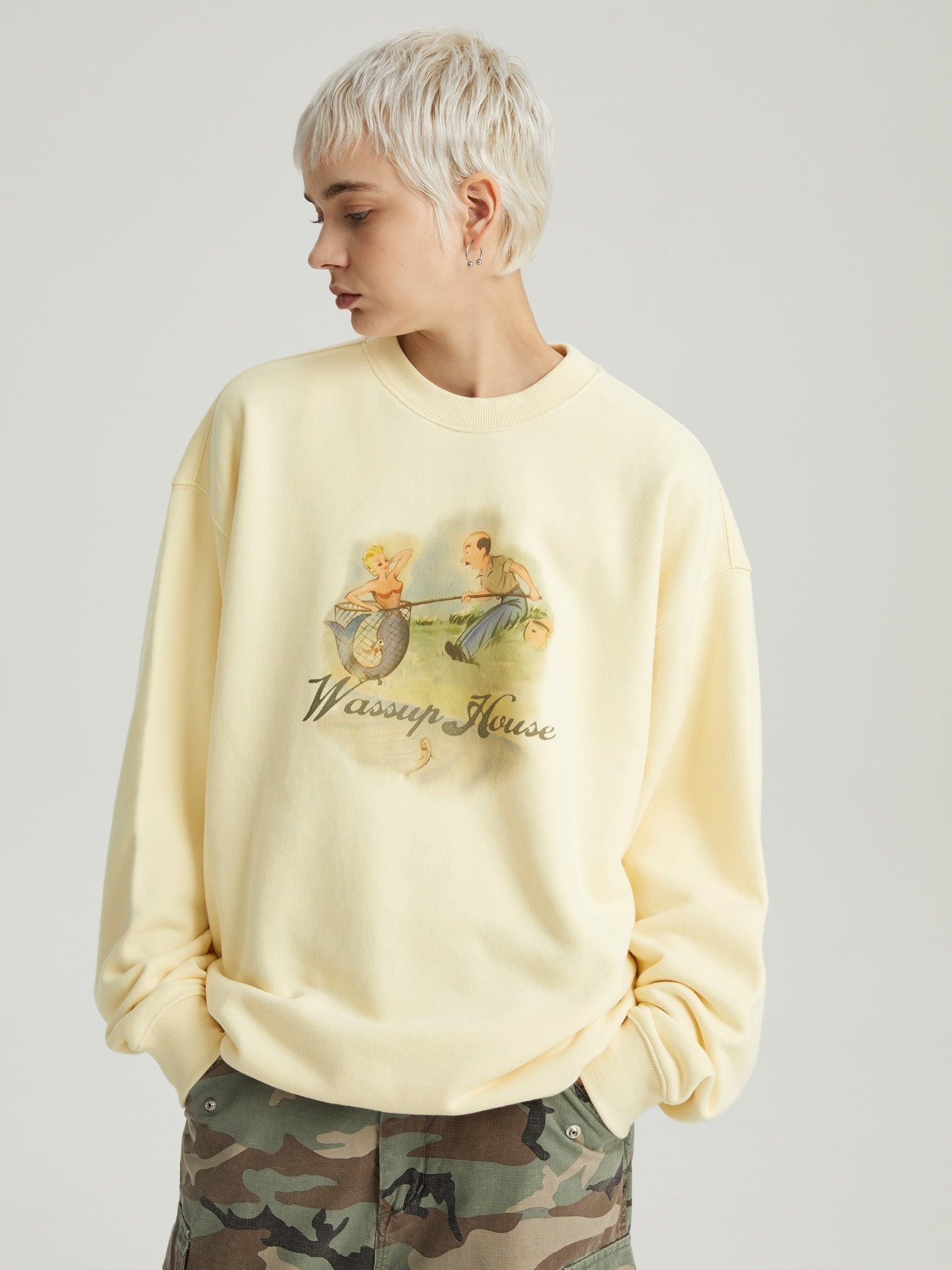 Whimsical Mermaid Tale Printed Sweatshirt - chiclara