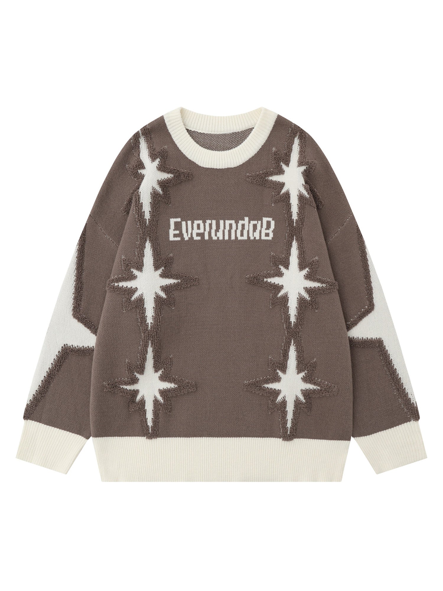 Thesupermade Star Jacquard Crew Neck Sweater