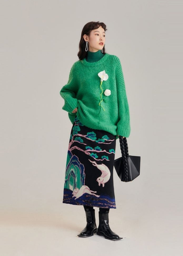 Japanese-Style Knit Skirt