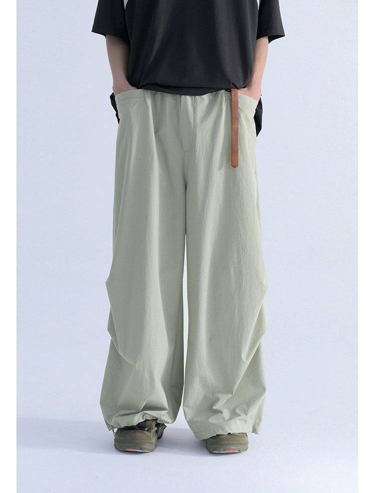 Drapey Track Pants with Drawstring - chiclara