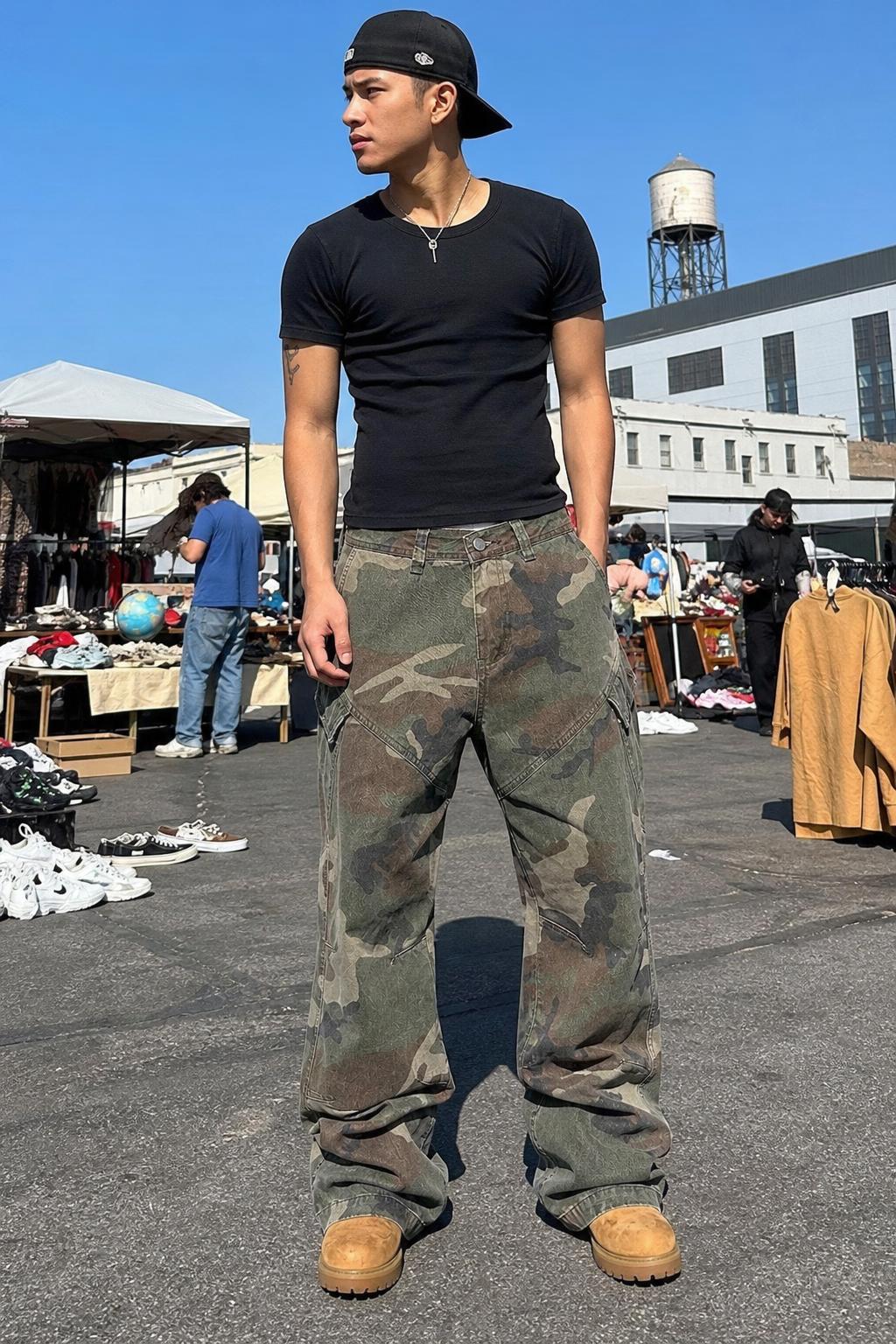 Baggy Camo Cotton Cargo Pants UGC showcase 1