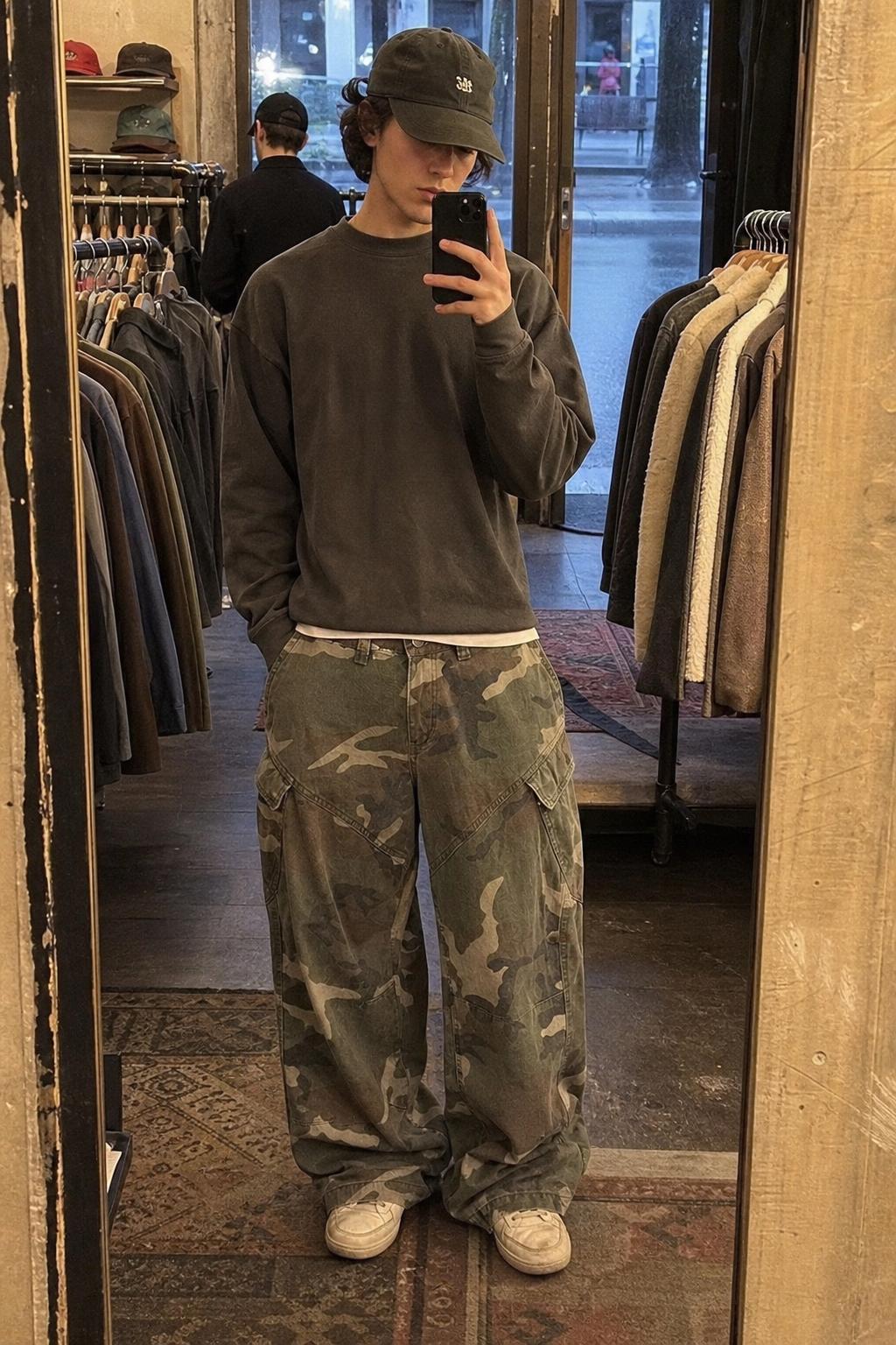 Baggy Camo Cotton Cargo Pants UGC showcase 3