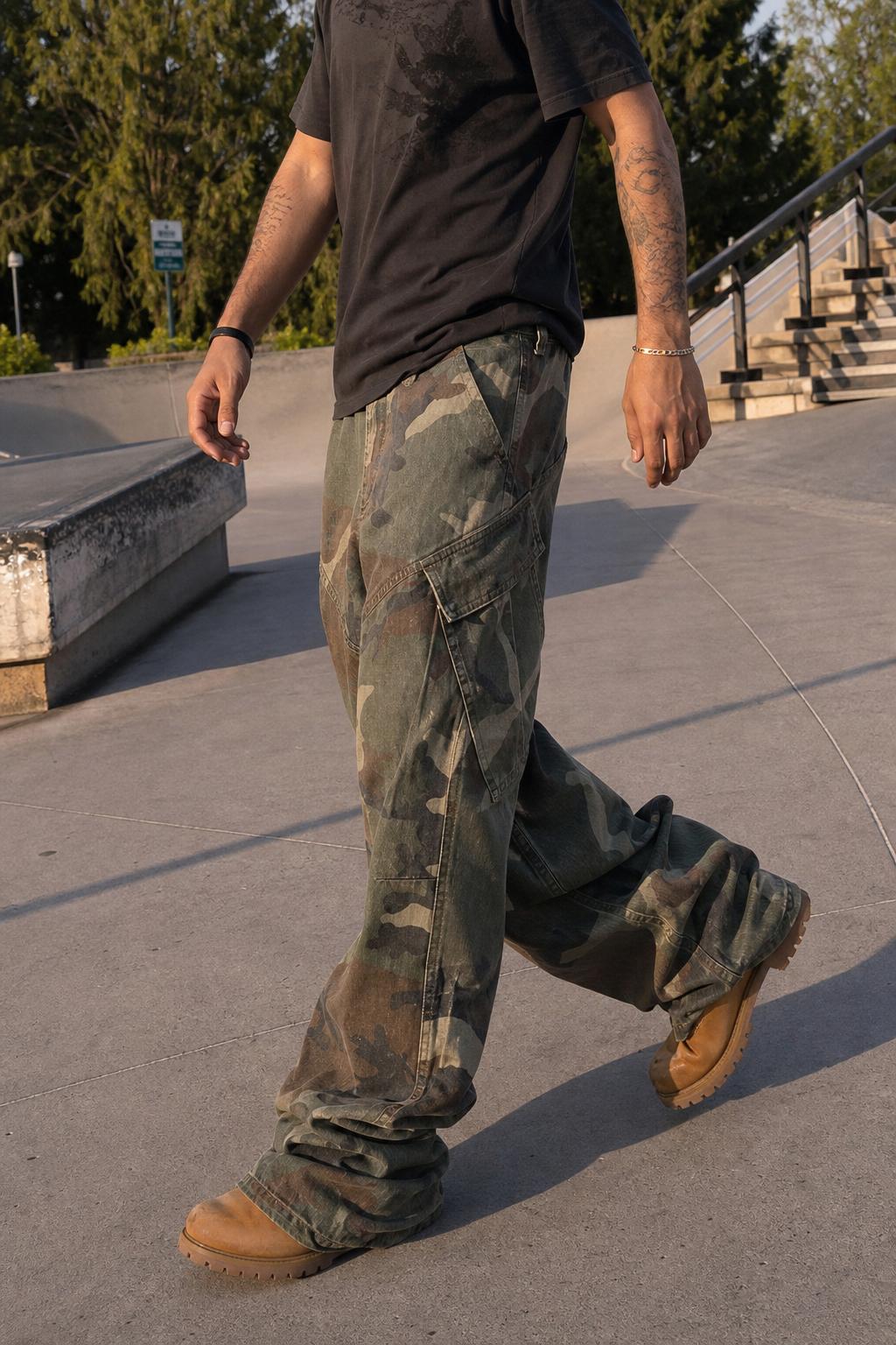 Baggy Camo Cotton Cargo Pants UGC showcase 4