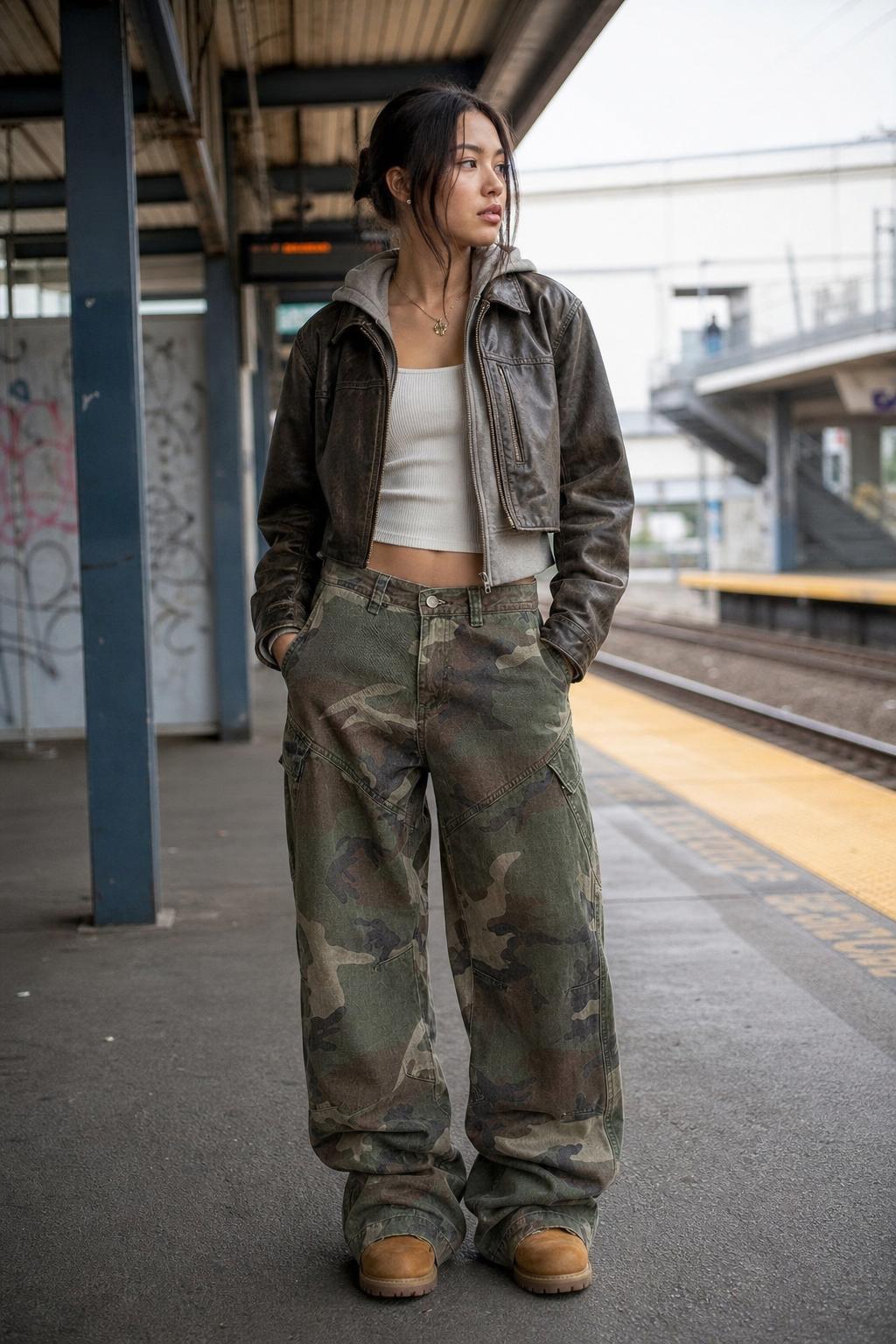 Baggy Camo Cotton Cargo Pants UGC showcase 5
