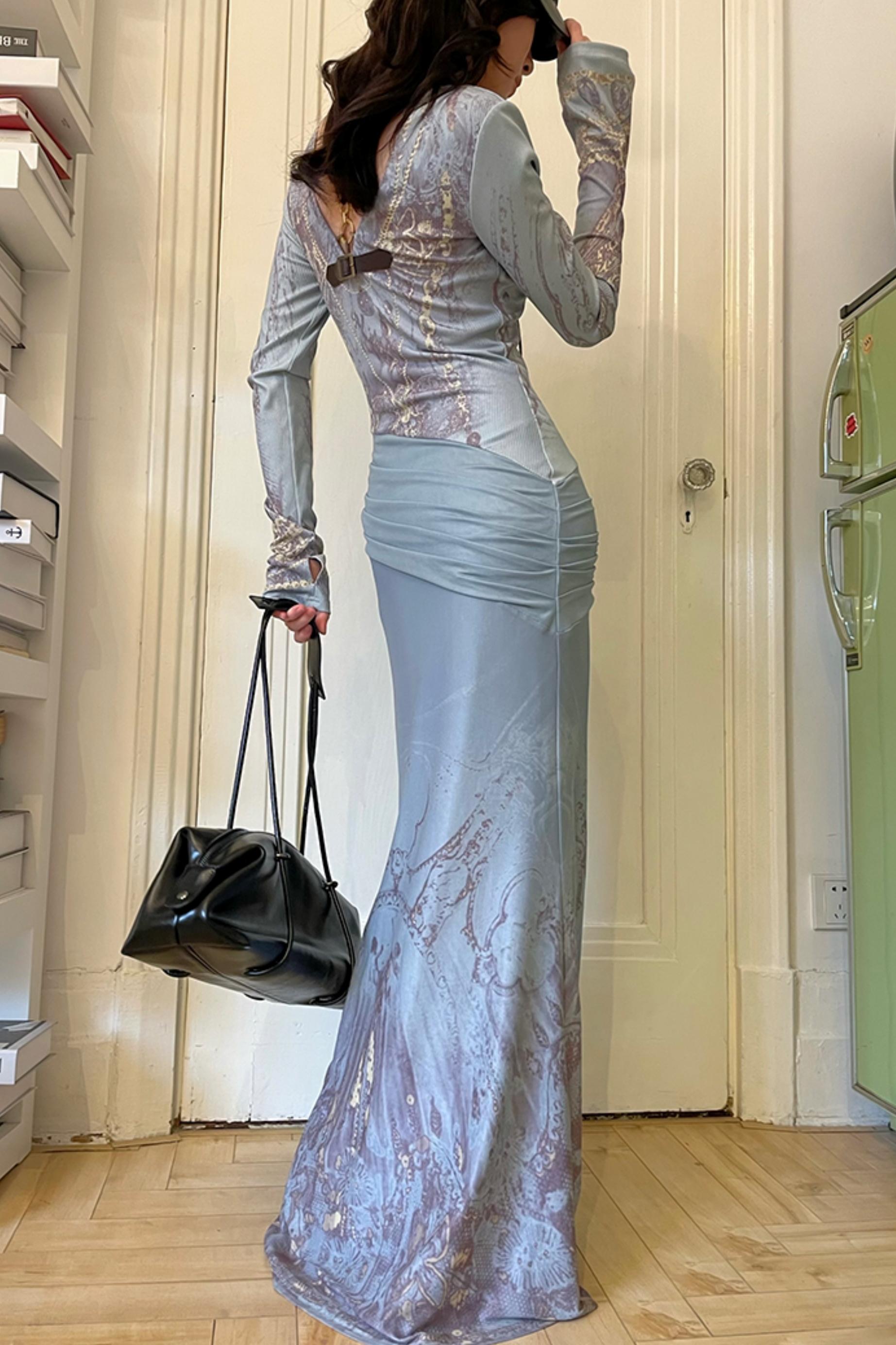 Atmospheric Velvet Gothic Mermaid Dress