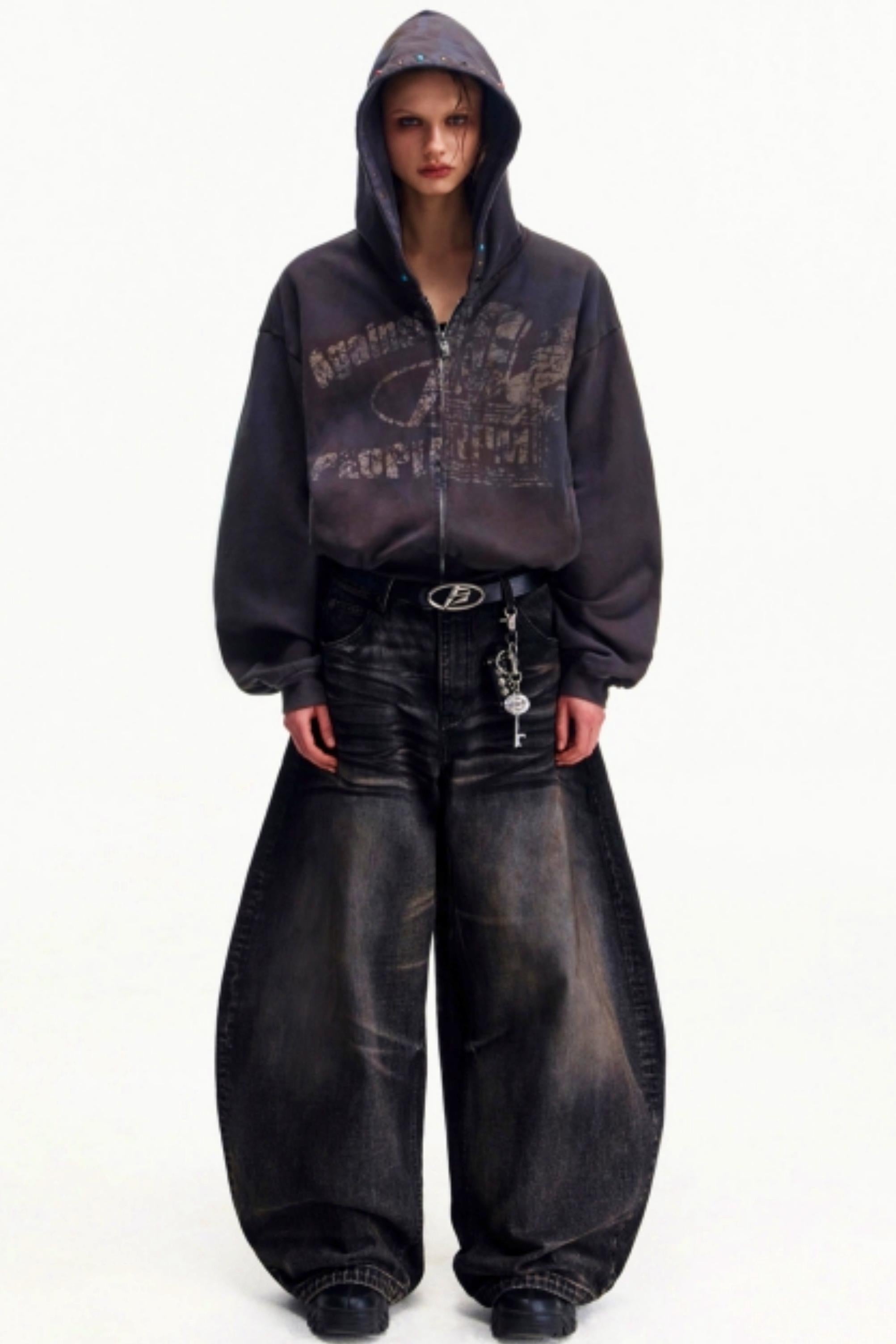 Men's Distressed Vintage Washed Jeans