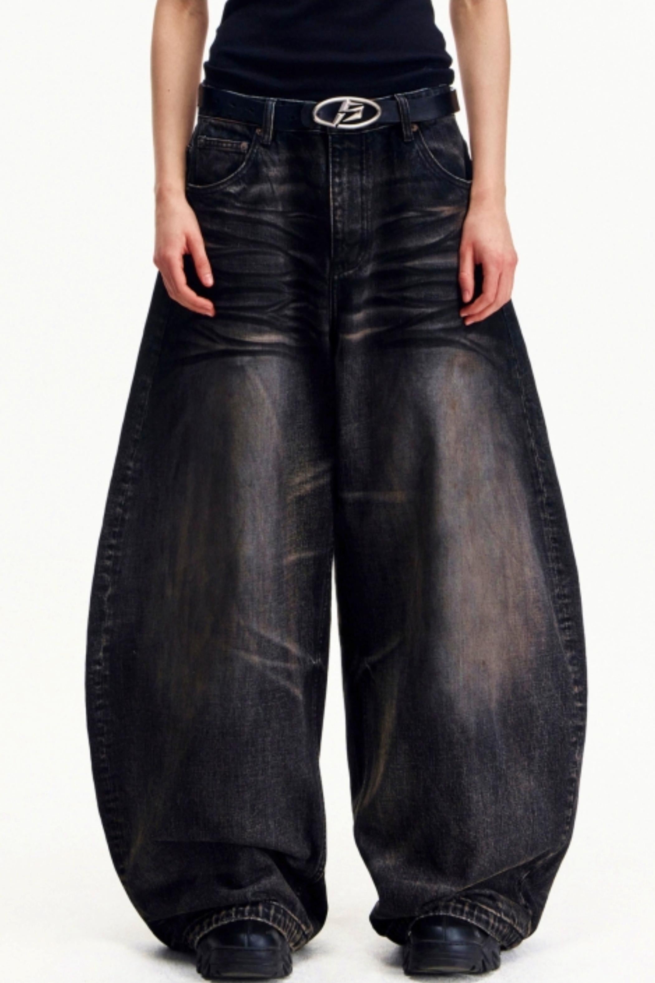 Men's Distressed Vintage Washed Jeans