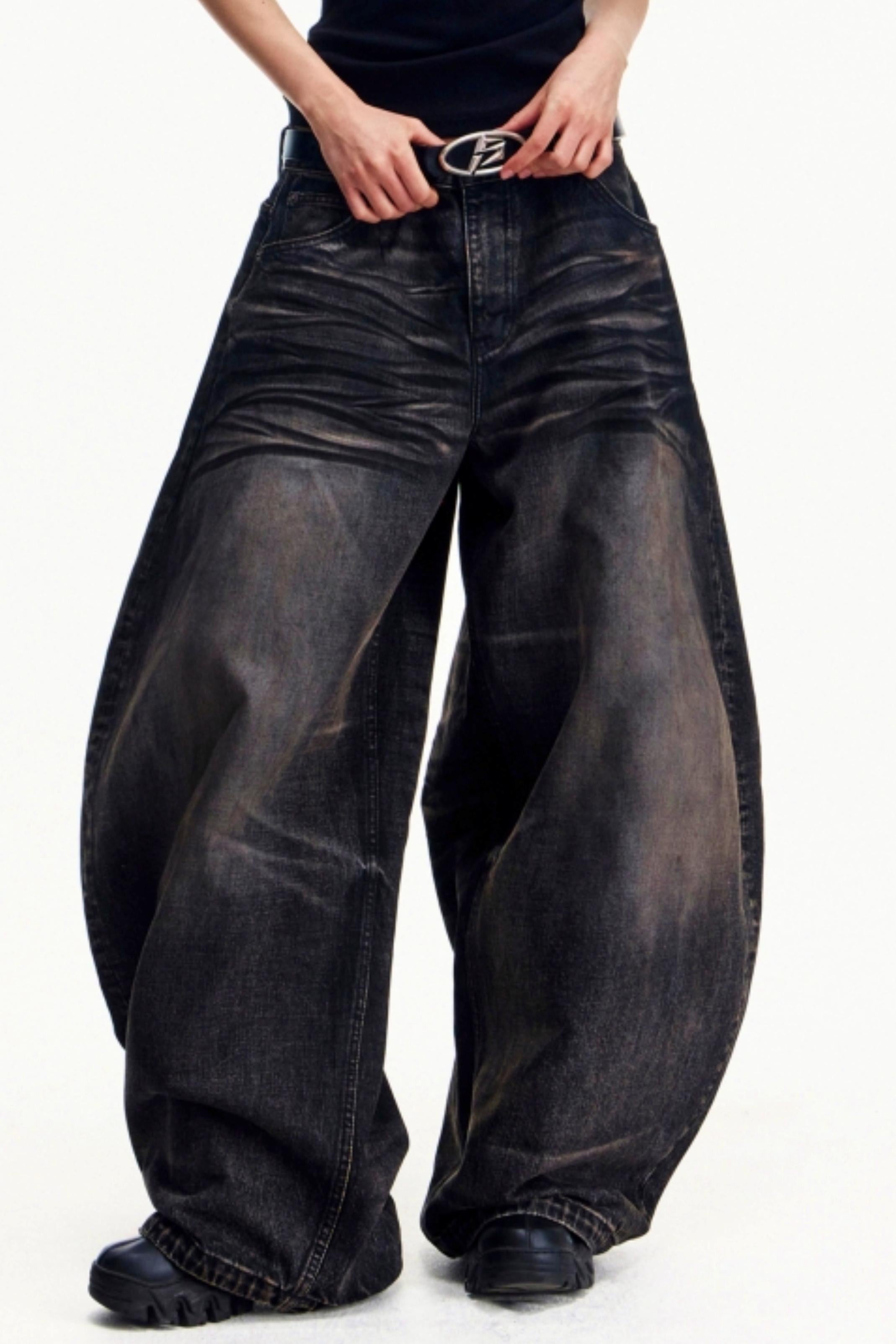 Men's Distressed Vintage Washed Jeans