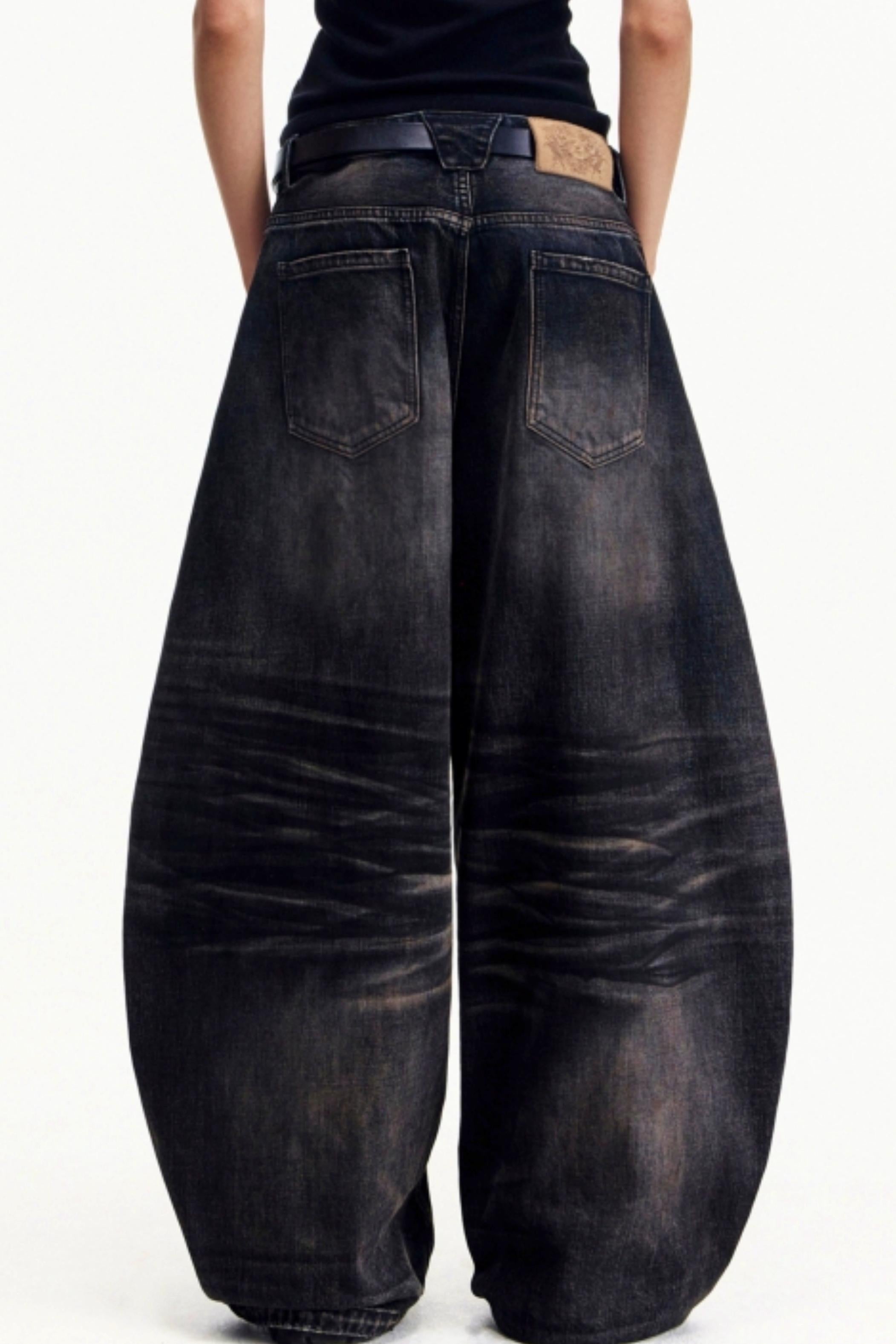 Men's Distressed Vintage Washed Jeans