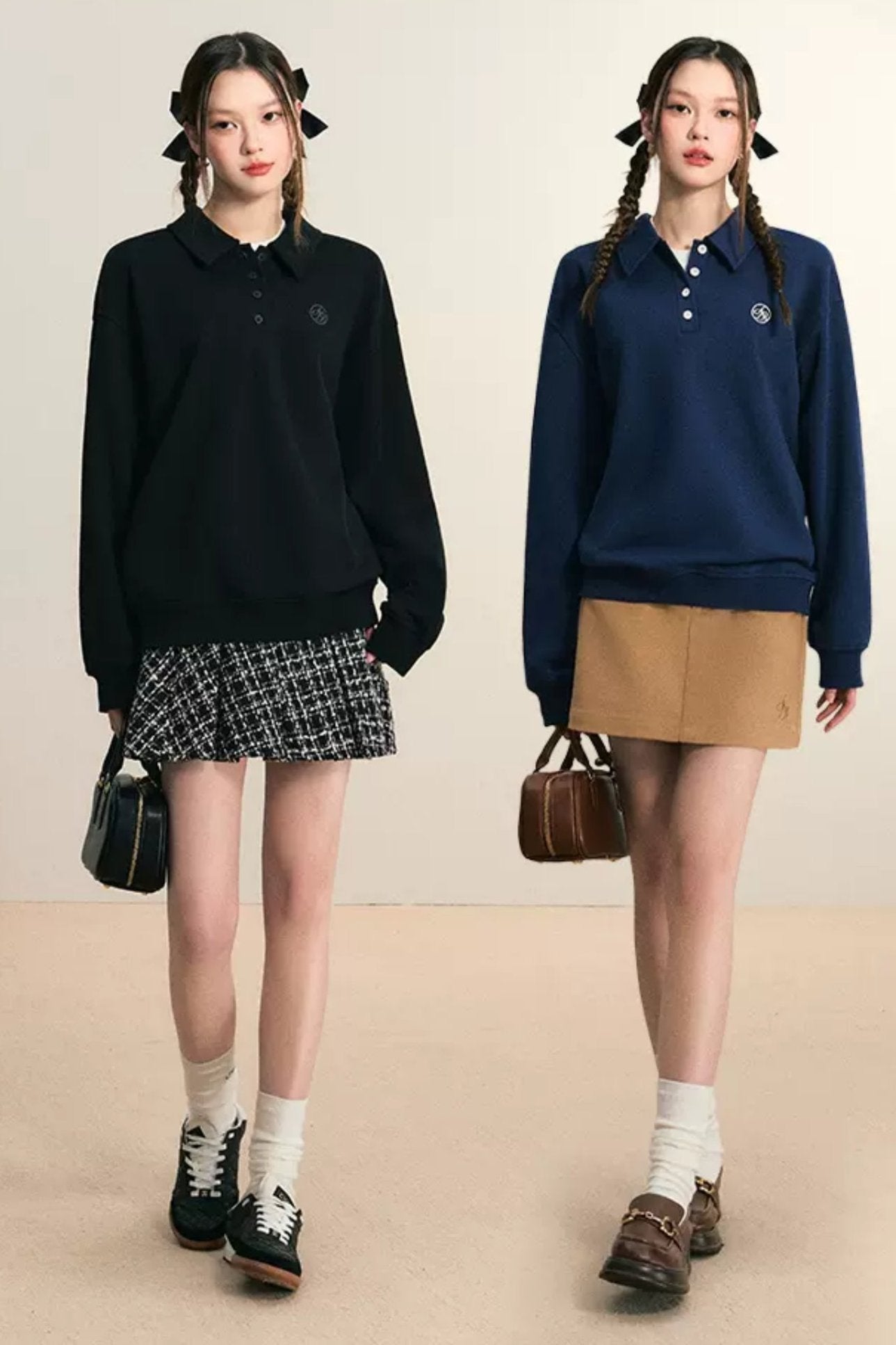 Classic Long-Sleeve Polo Sweater