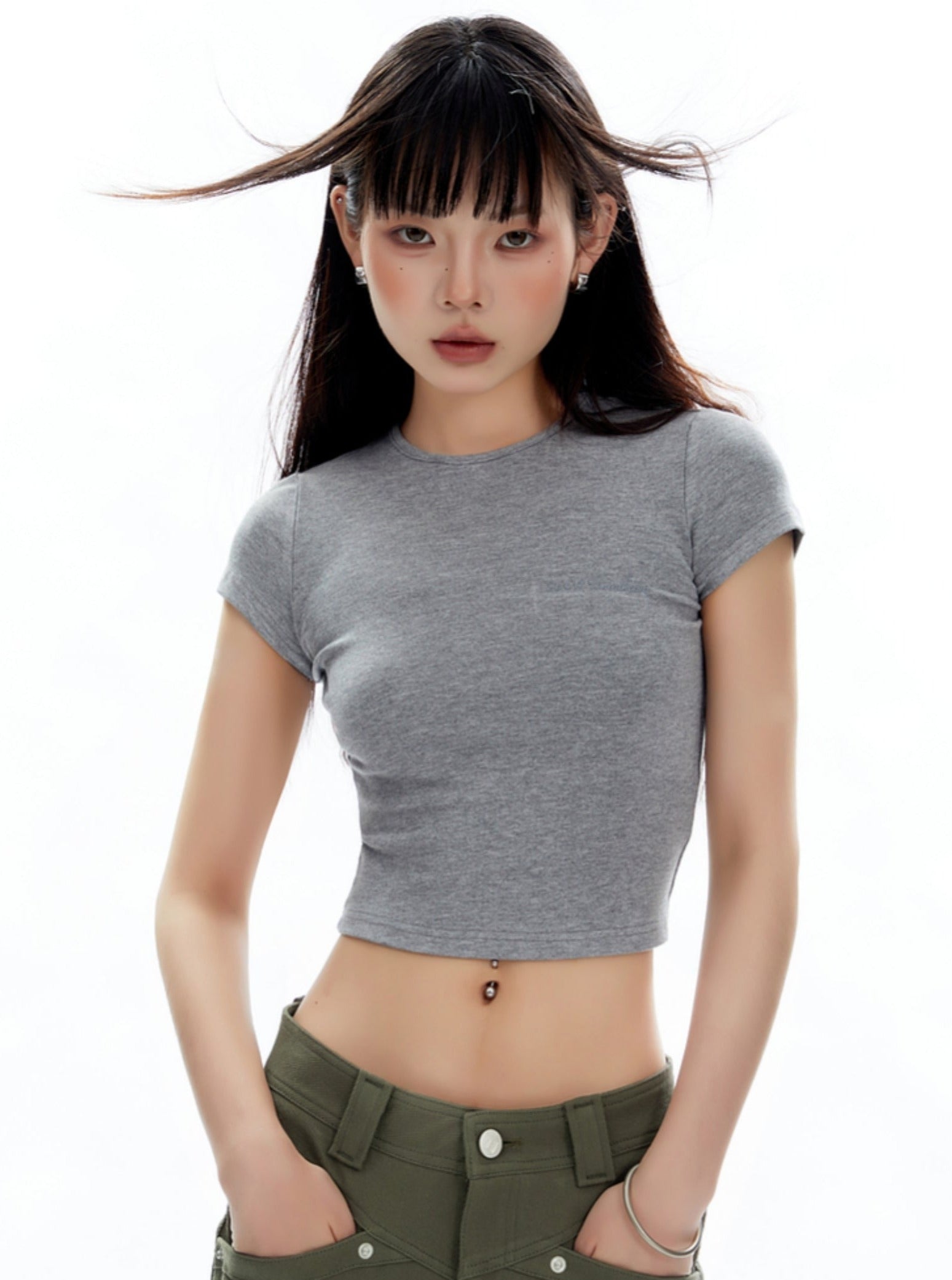 Fitted Crop Top Tee