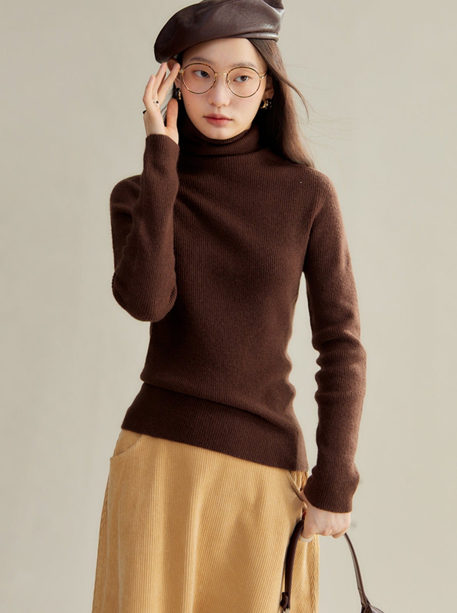 Classic French-Inspired Turtleneck Sweater