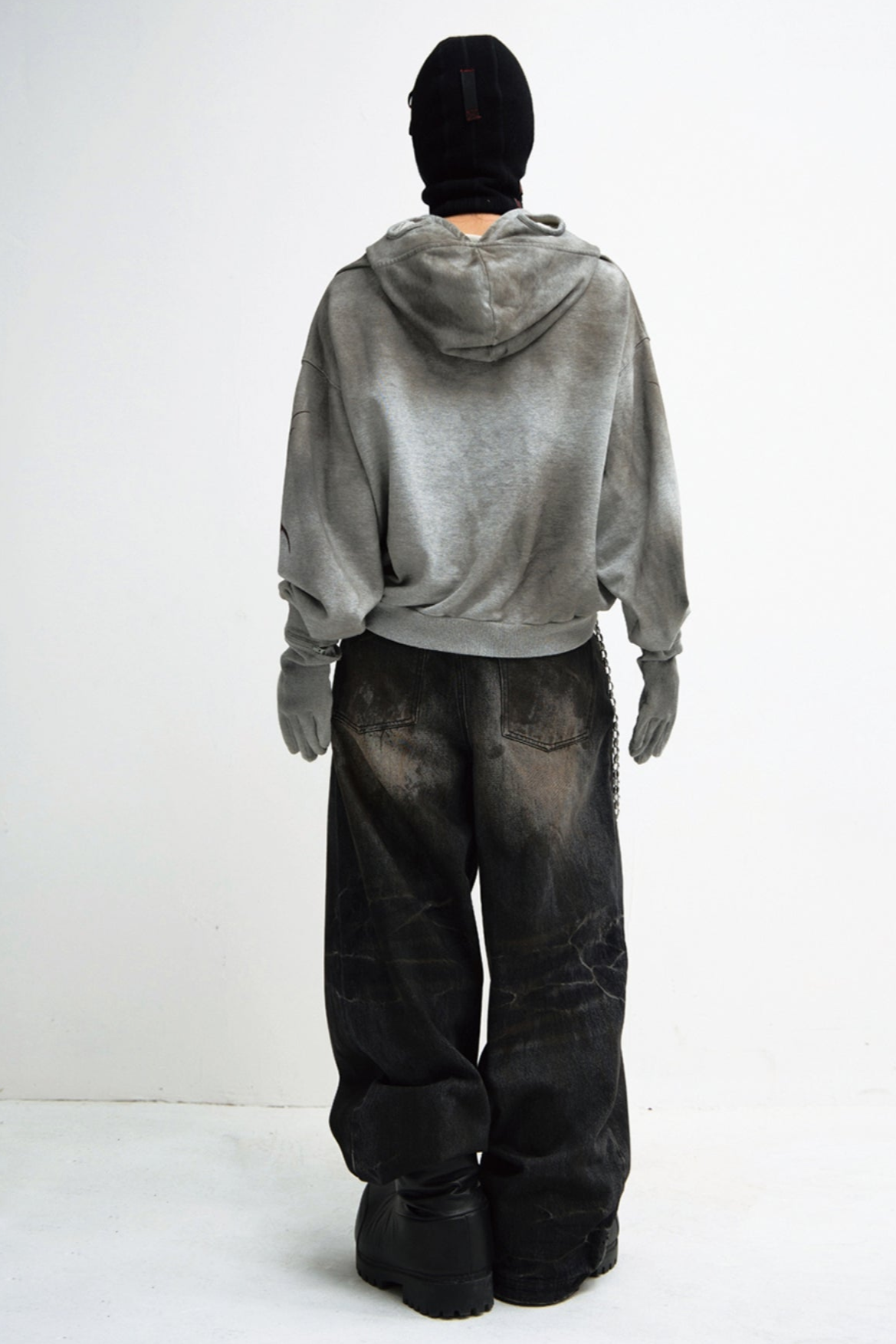 Men's Destruction Loose Cardigan Jacket