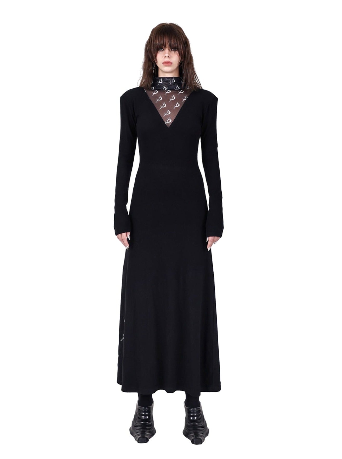 PINKSPINK Gothic Moon Maxi Dress - Black