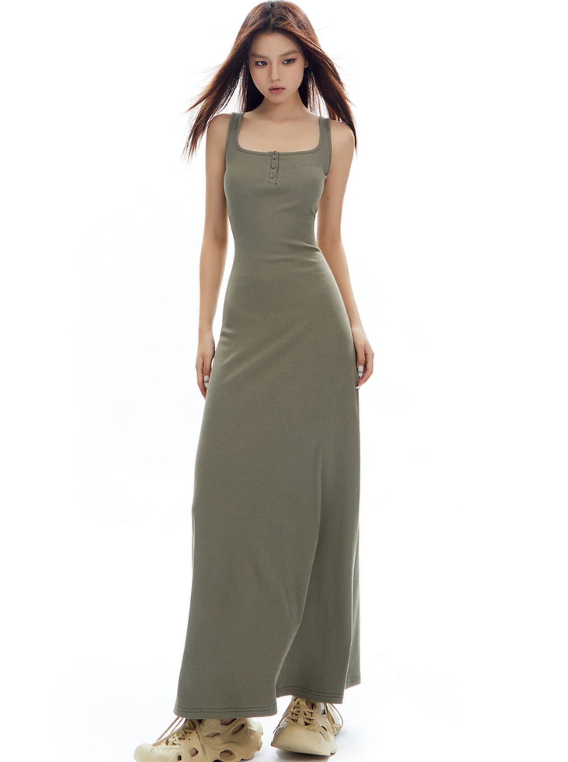 Sage Serenity Maxi Tank Dress