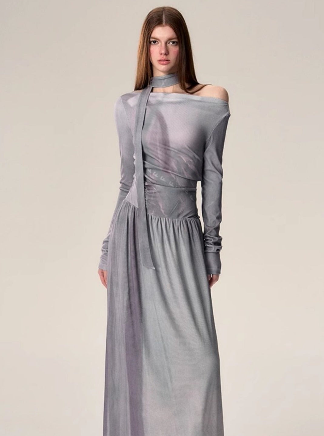 Layered Long-Sleeved Dress - chiclara