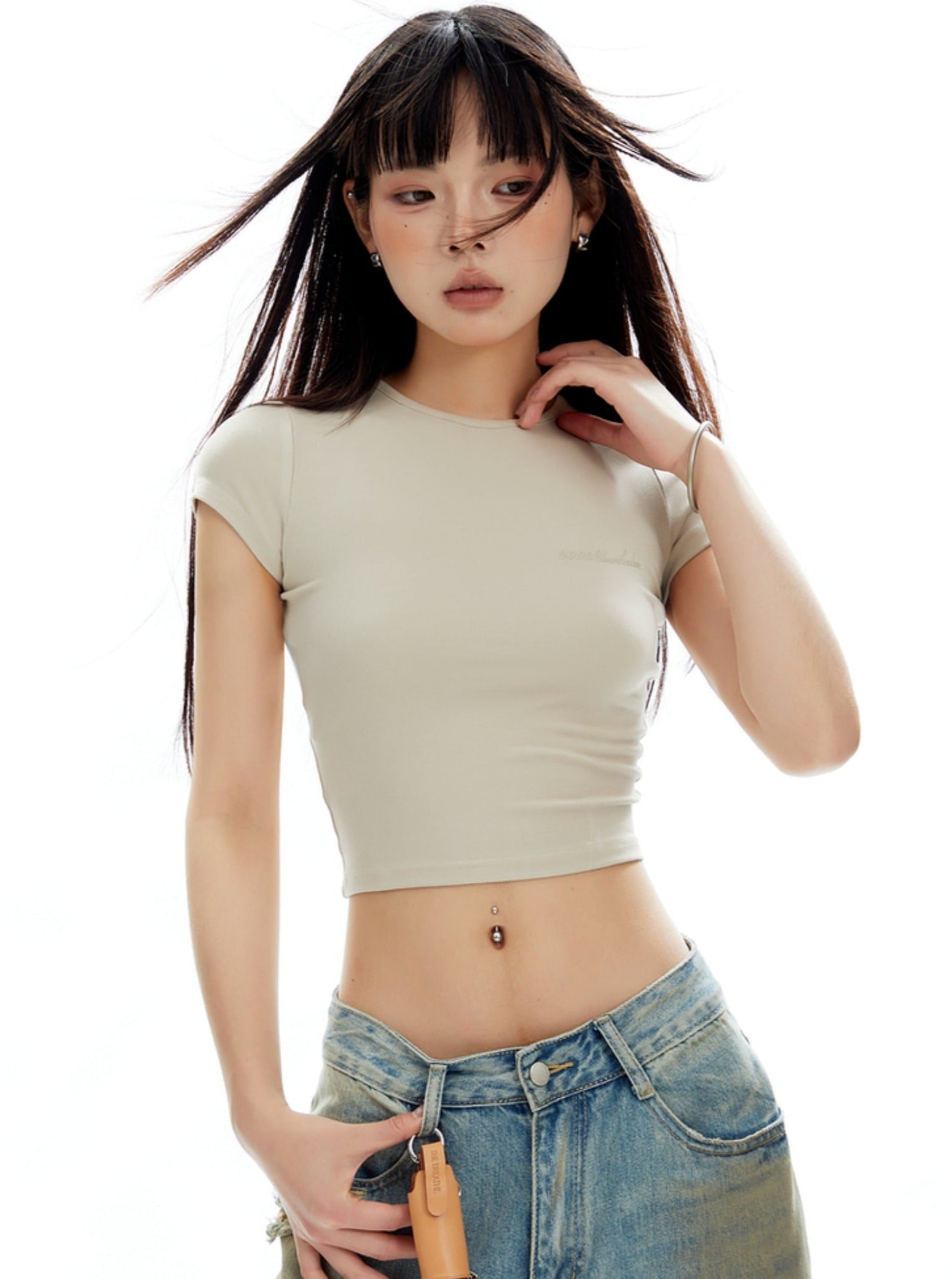 Fitted Crop Top Tee