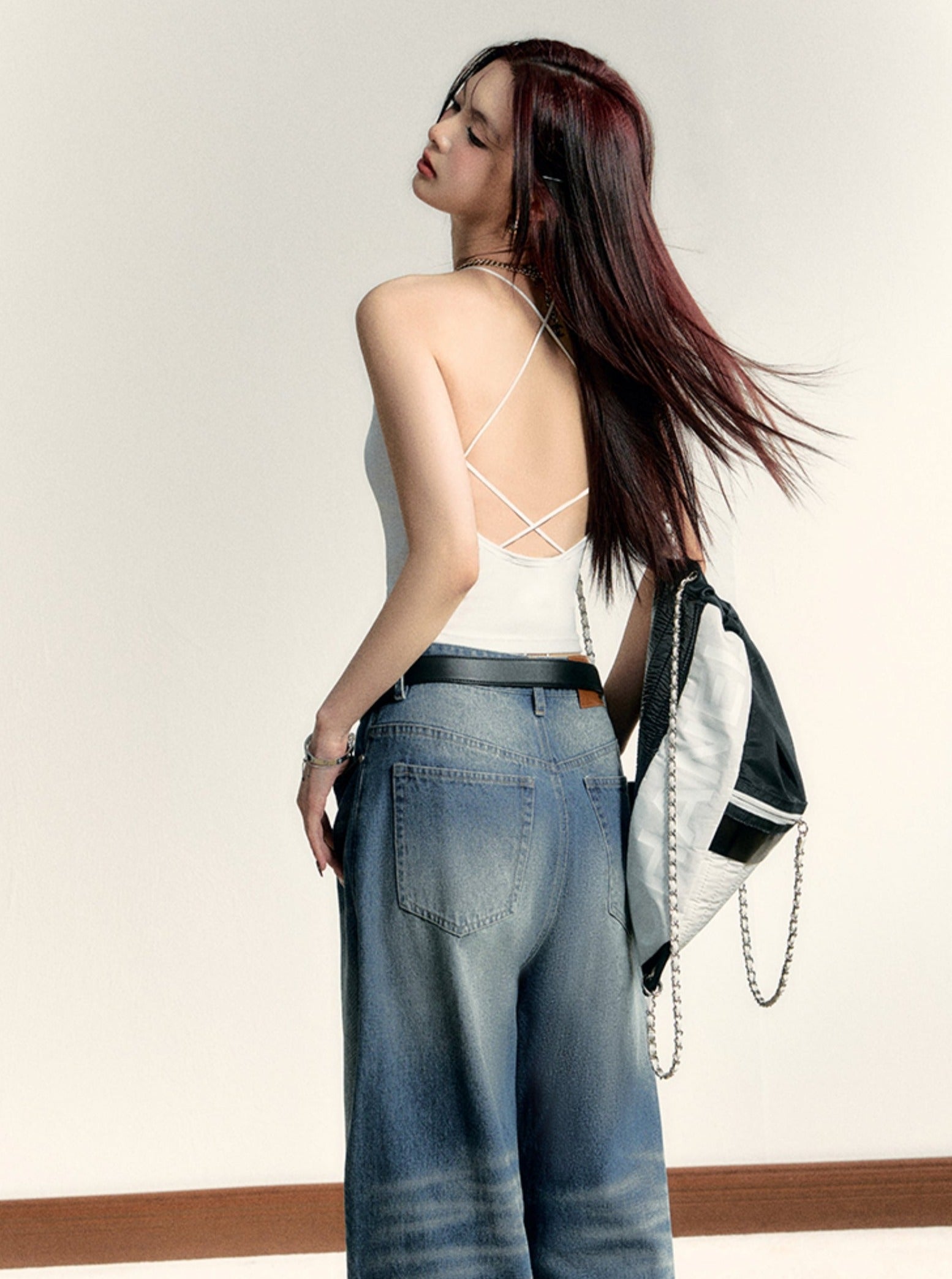 Essential Cross-Back Cami Top: Sleek Athletic Cropped Tank in Black, Heather Gray, and White