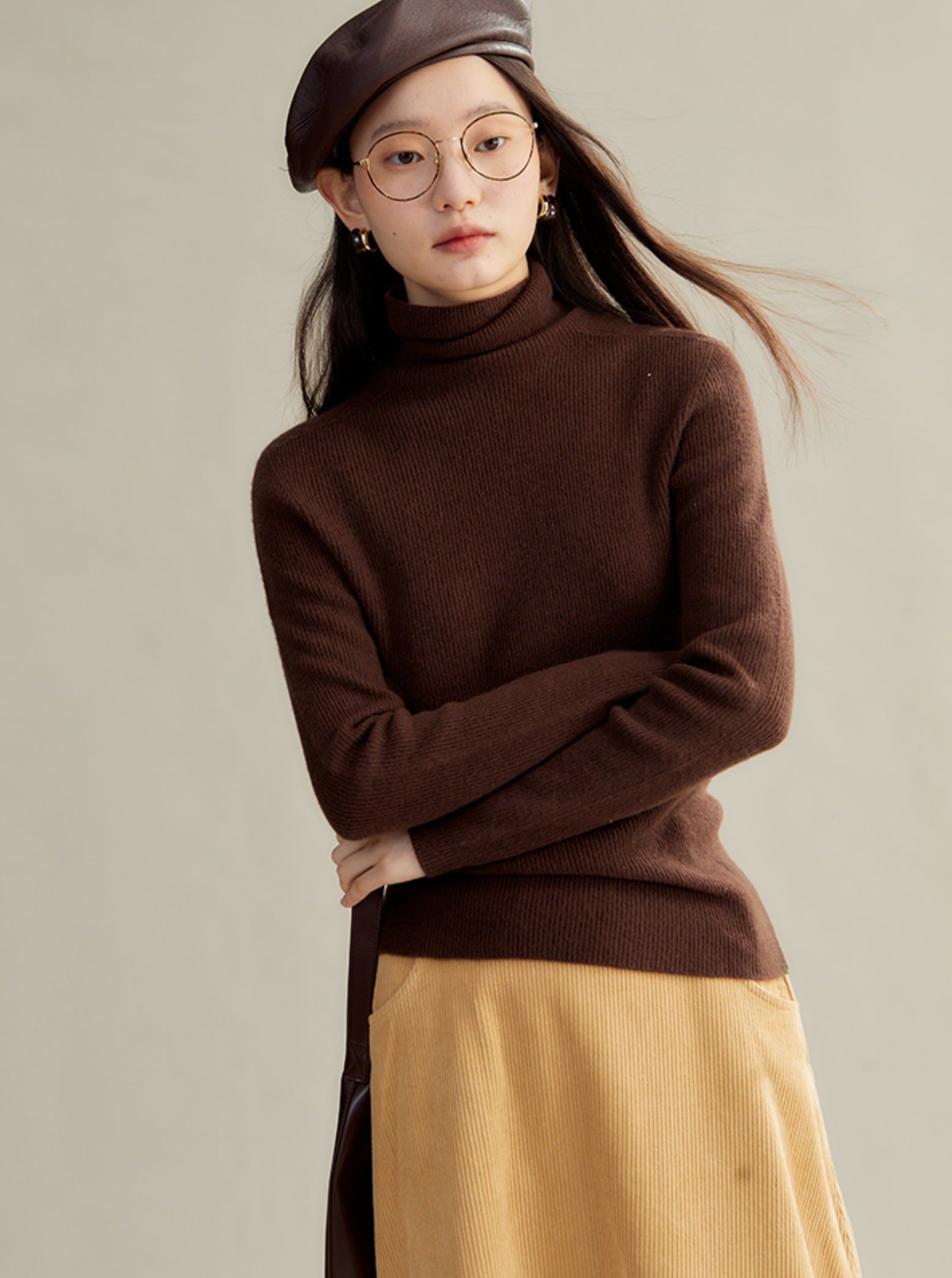 Classic French-Inspired Turtleneck Sweater