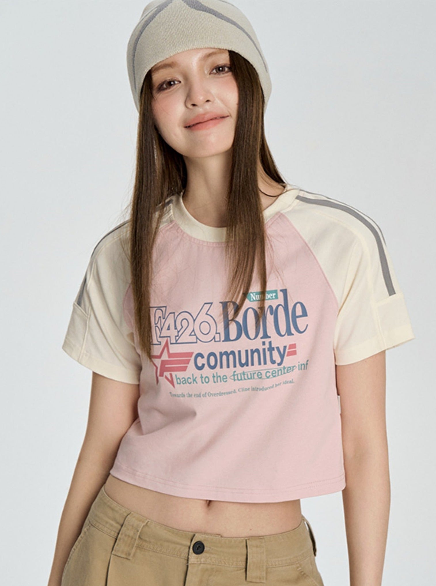 Contrasting Star Letter T-Shirt - chiclara