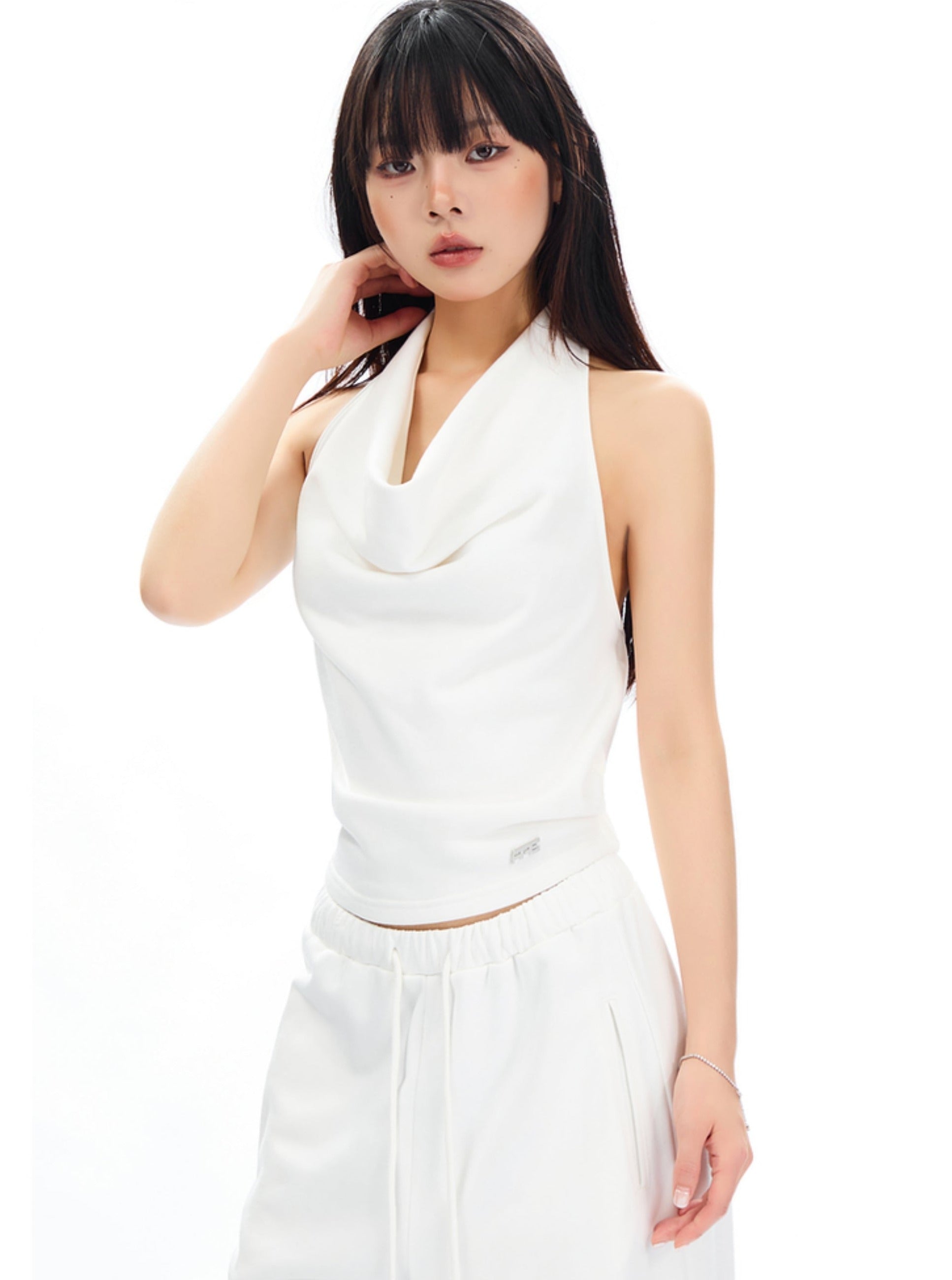 Fashion Backless Slim Top Set