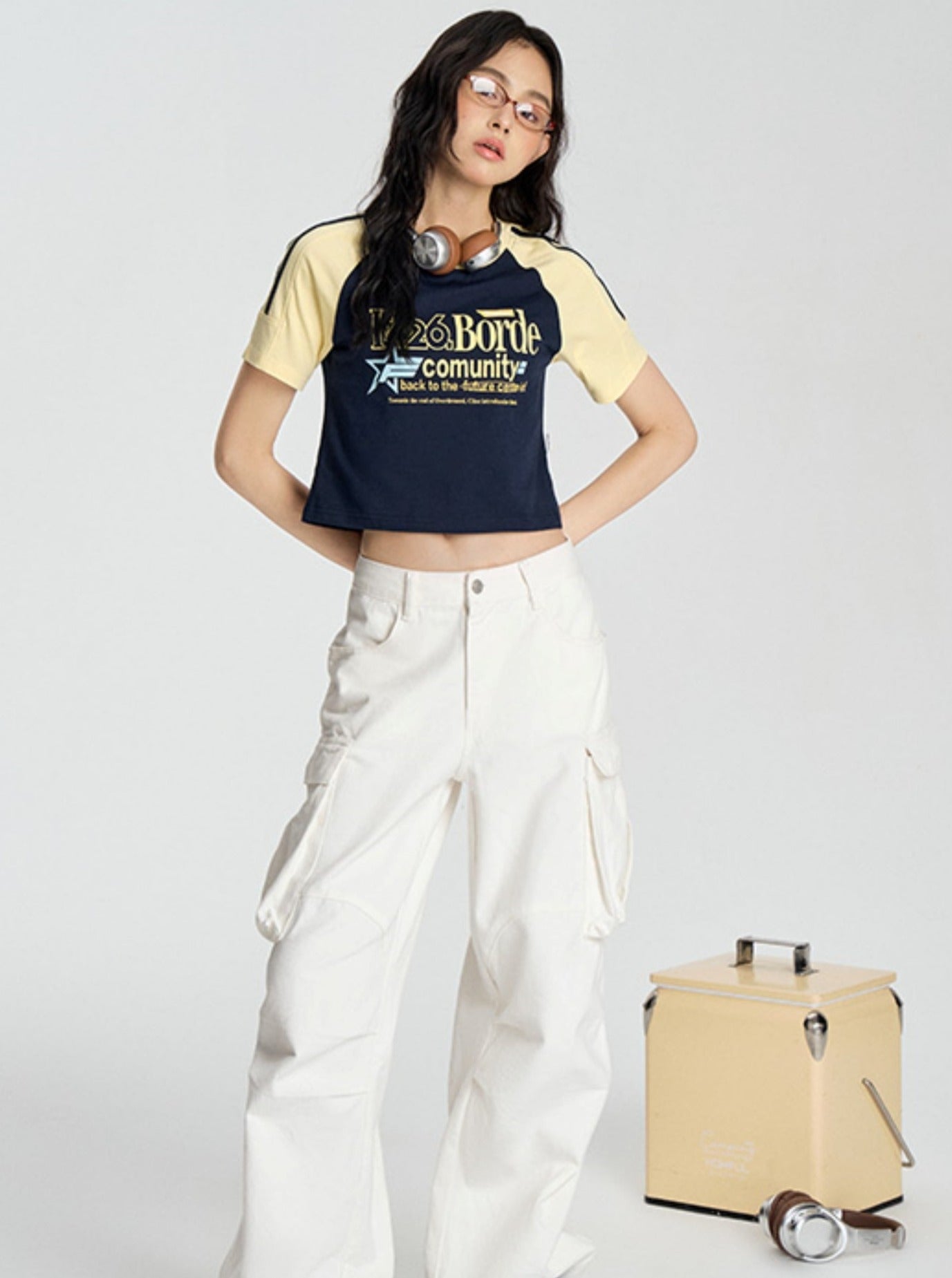 Contrasting Star Letter T-Shirt - chiclara