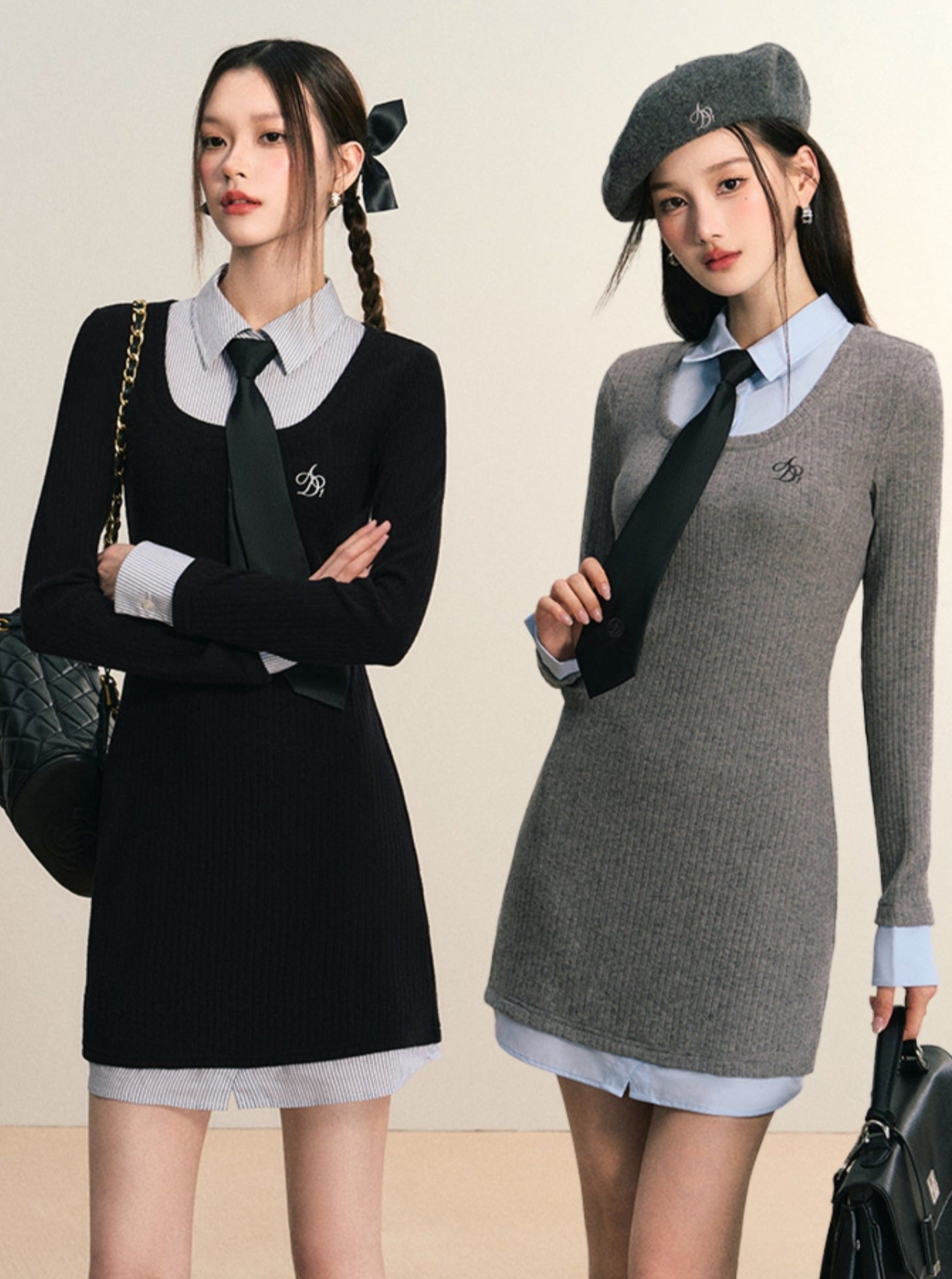 Layered Elegance Shirt Dress