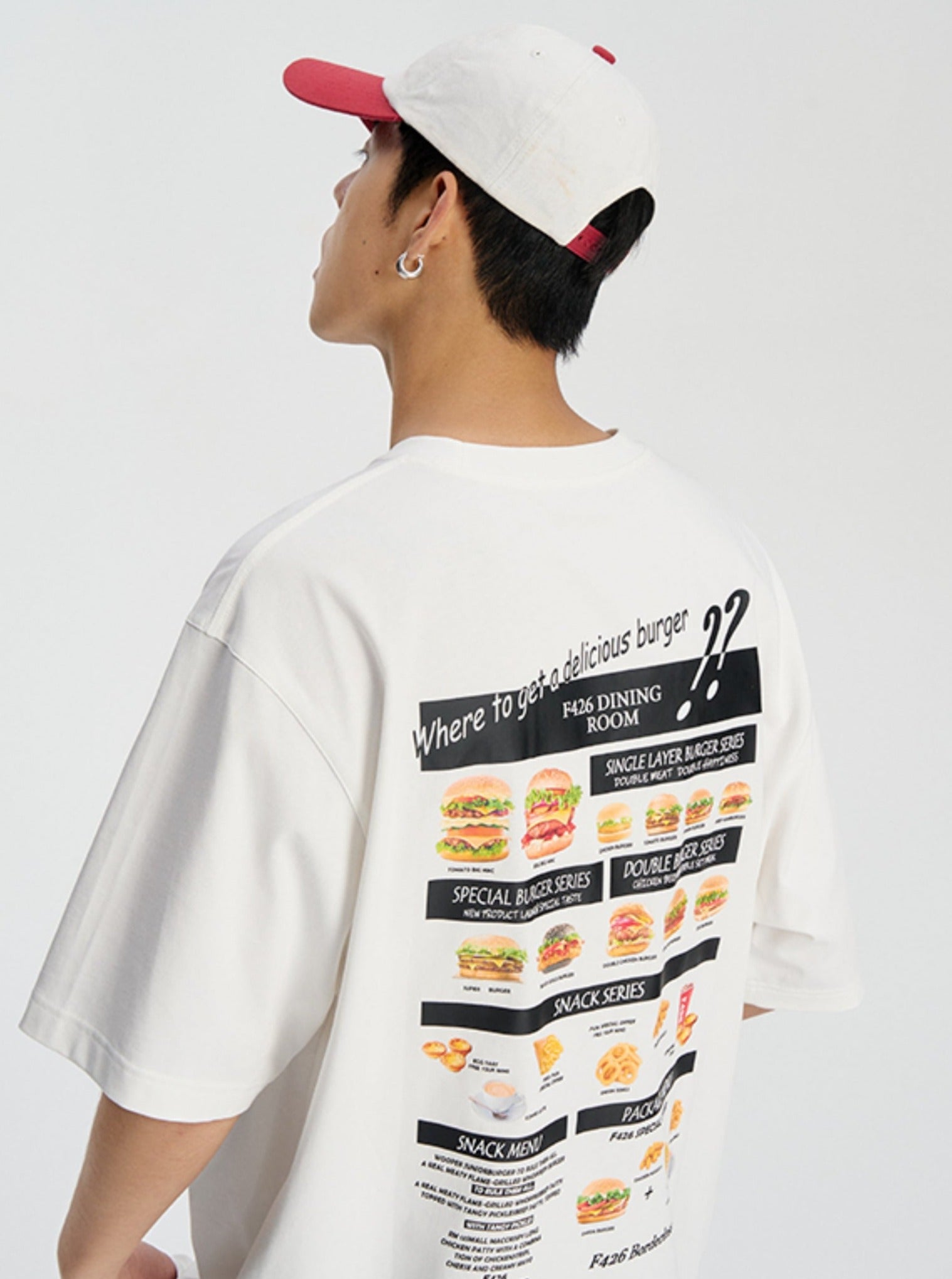 Quirky Hamburger Graphic Couple's T-Shirt - chiclara