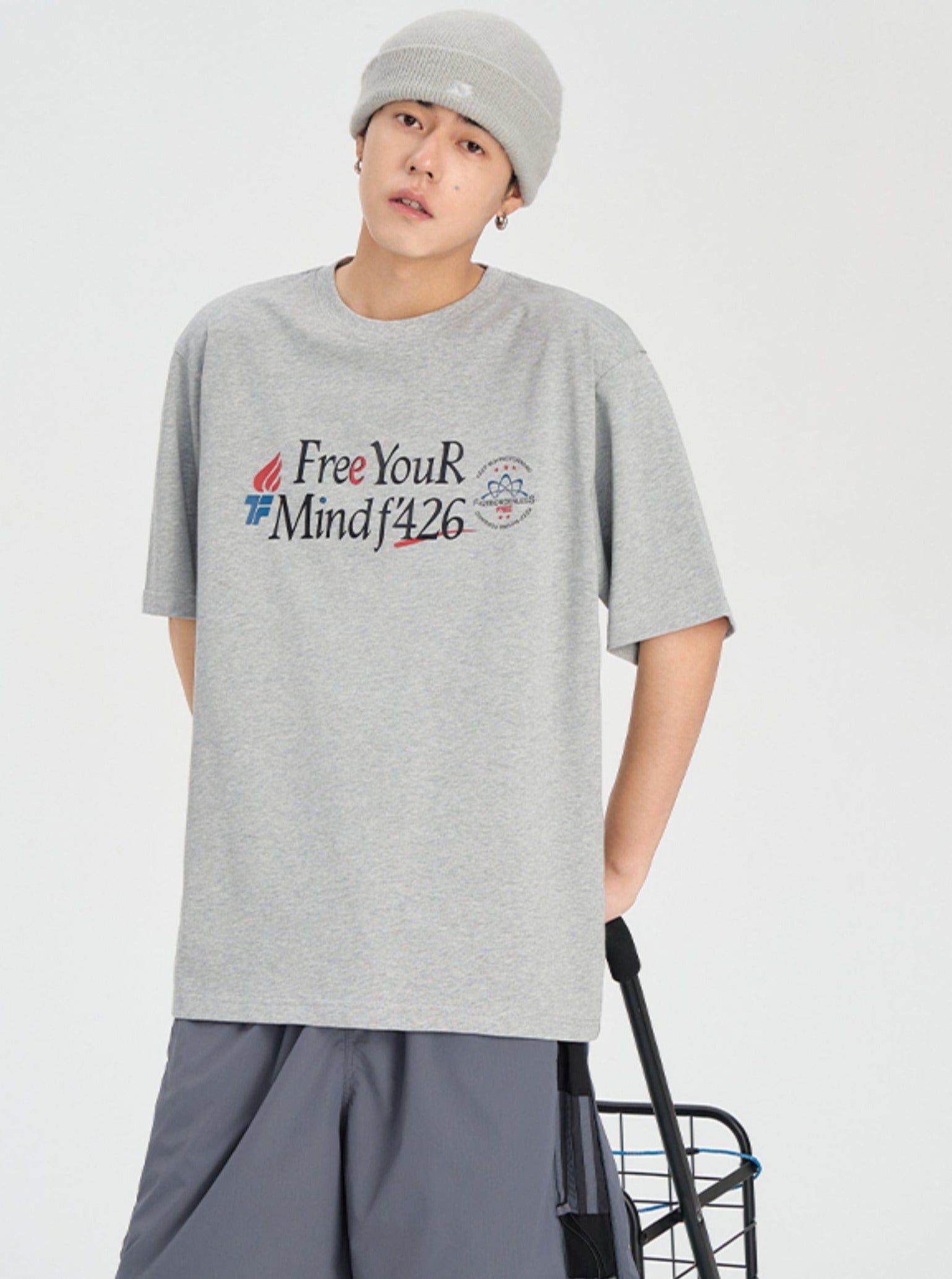 Slogan Print T-Shirt in Relaxed Fit - chiclara