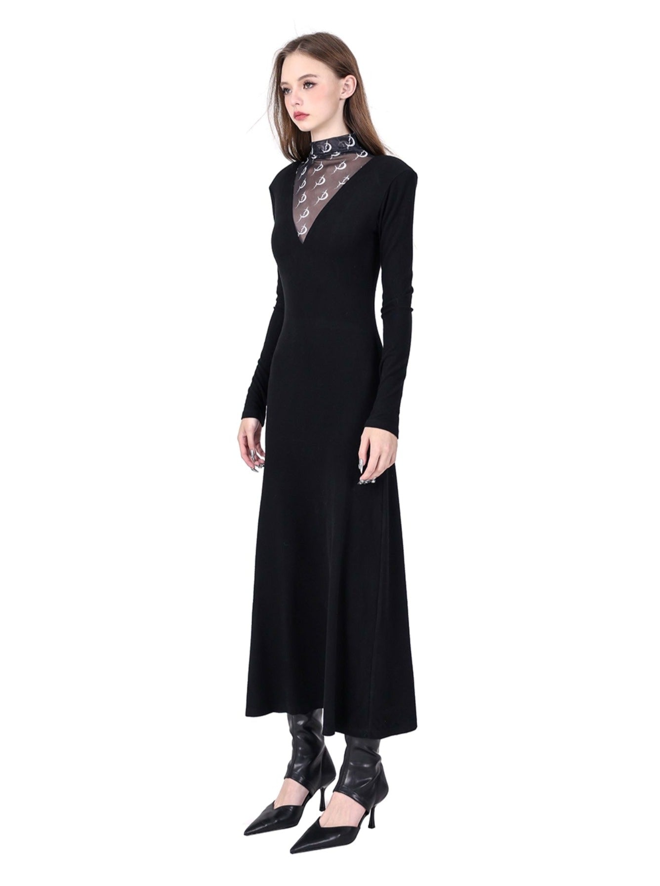 PINKSPINK Gothic Moon Maxi Dress - Black