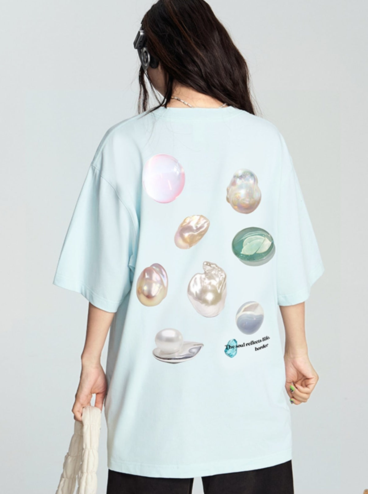 Pearl Embellished Tee - chiclara