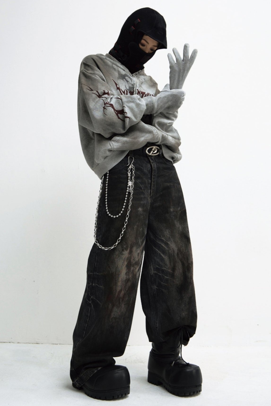 Men's Destruction Loose Cardigan Jacket