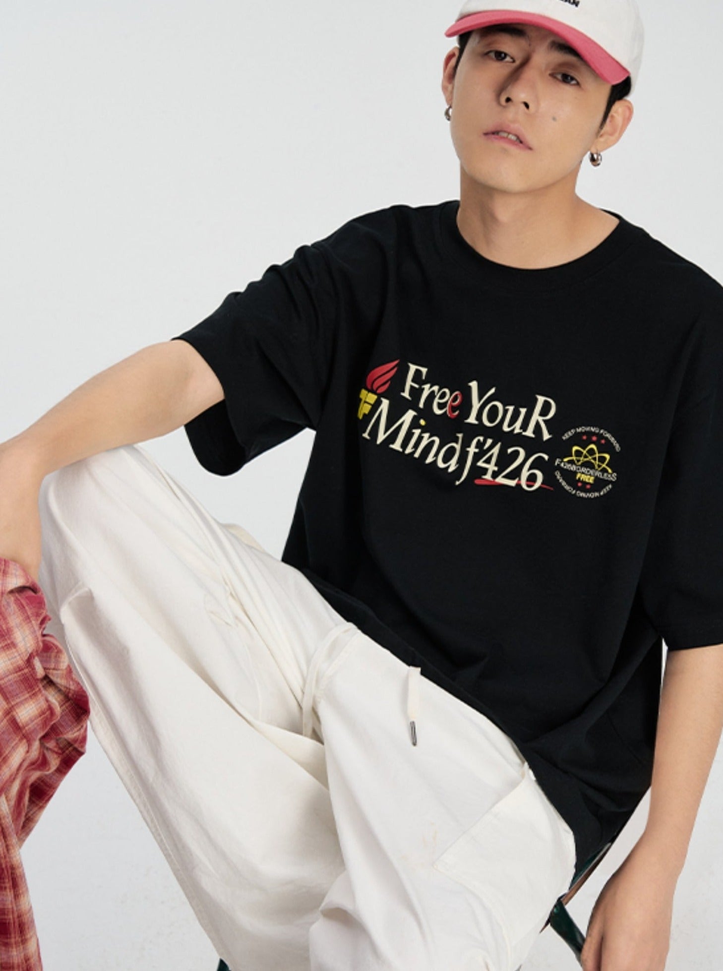 Slogan Print T-Shirt in Relaxed Fit - chiclara