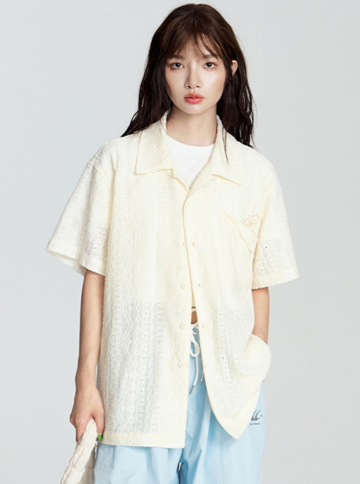 Textured Striped Shirt - chiclara