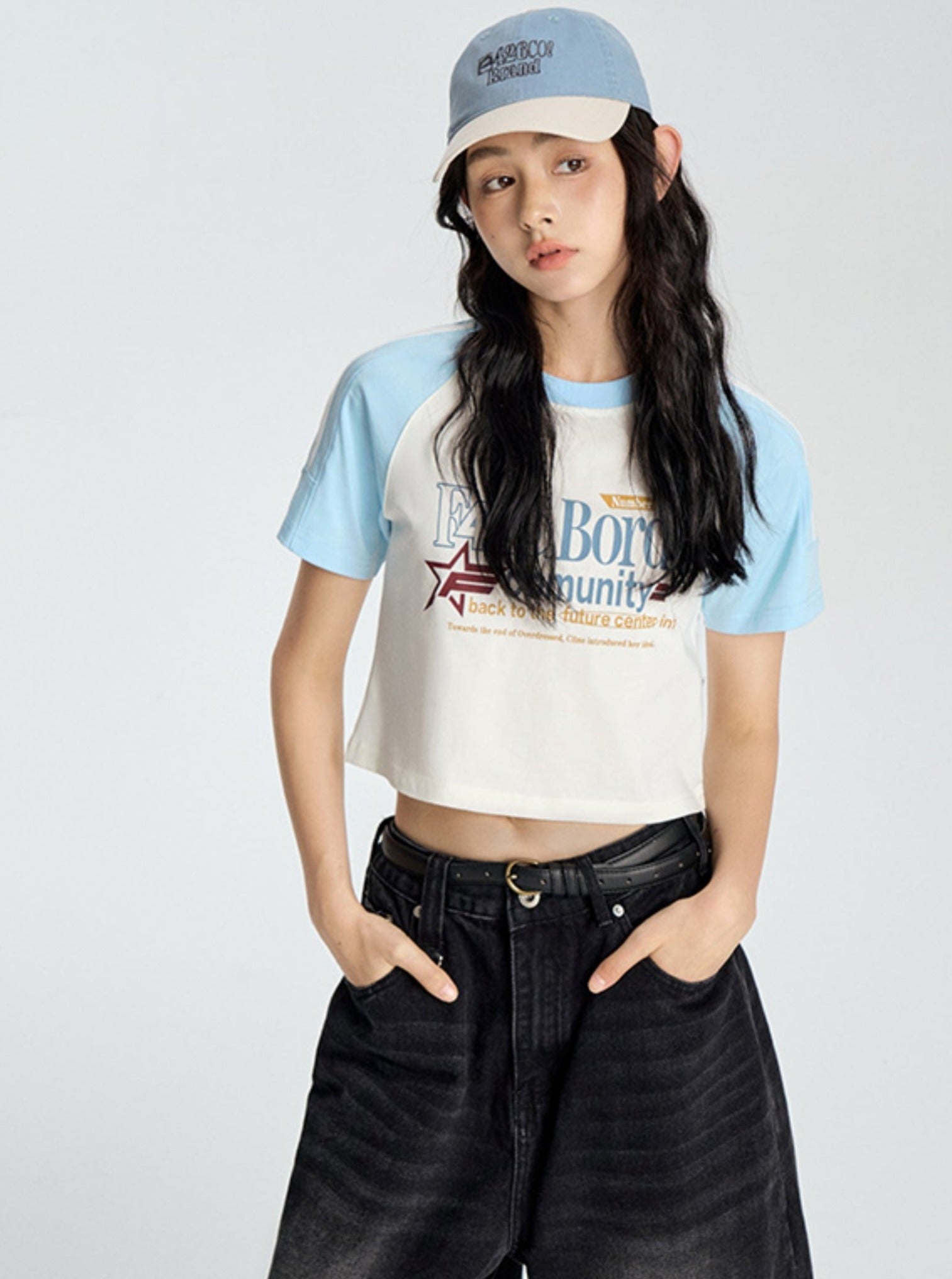 Contrasting Star Letter T-Shirt - chiclara