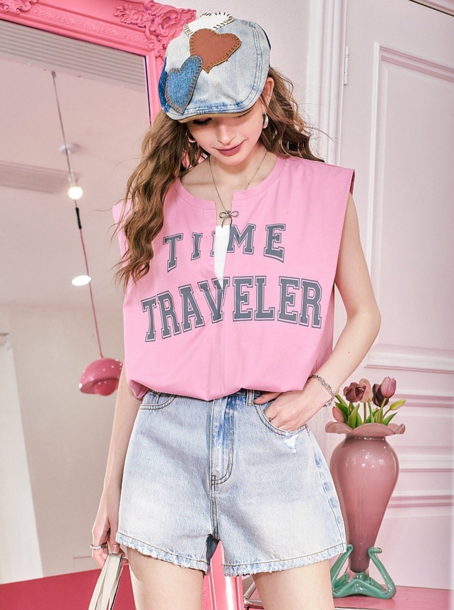 Time Traveler Shoulder Pad Tank Top