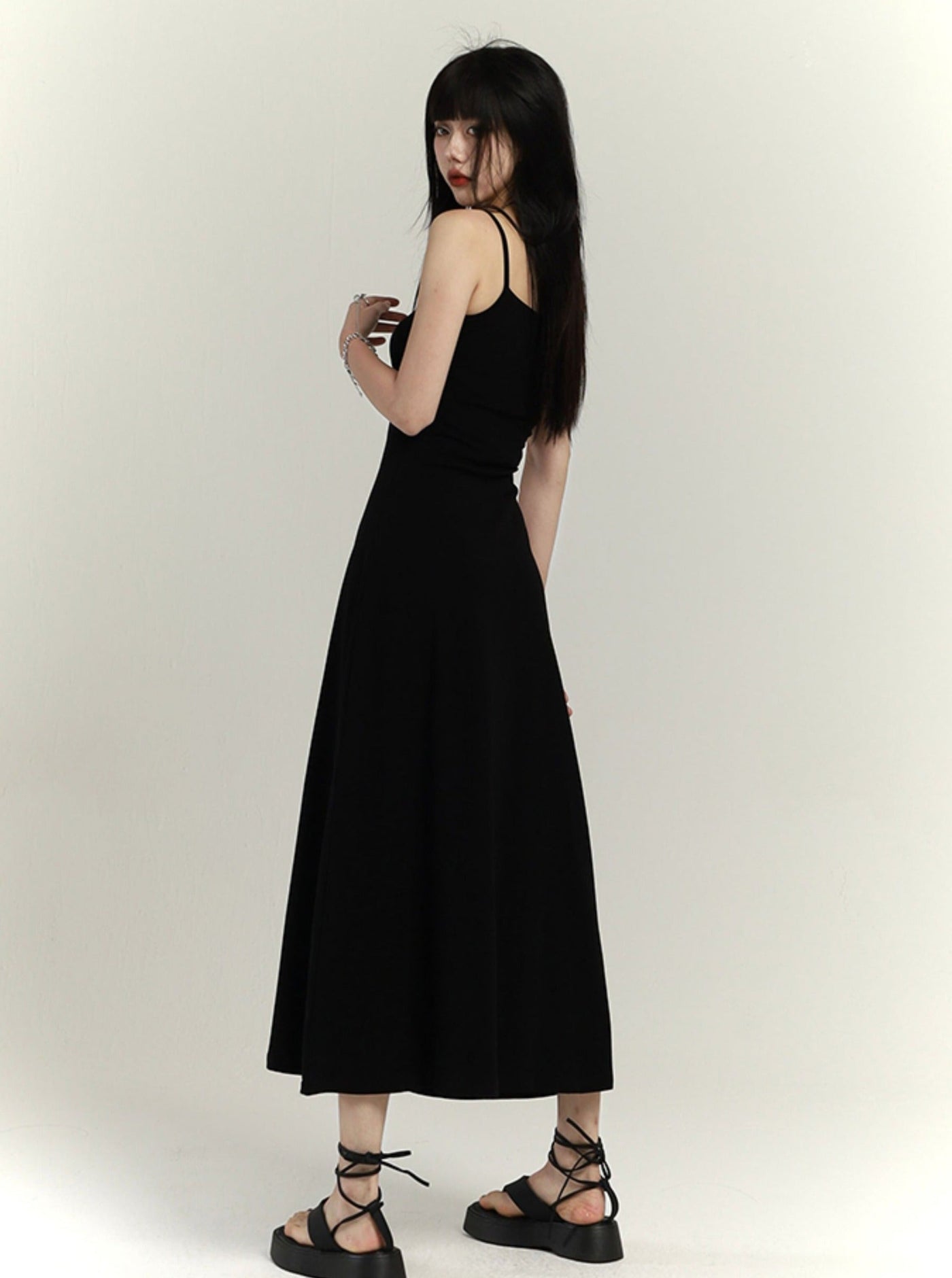Chic Waist-slimming Denim Slip Dress