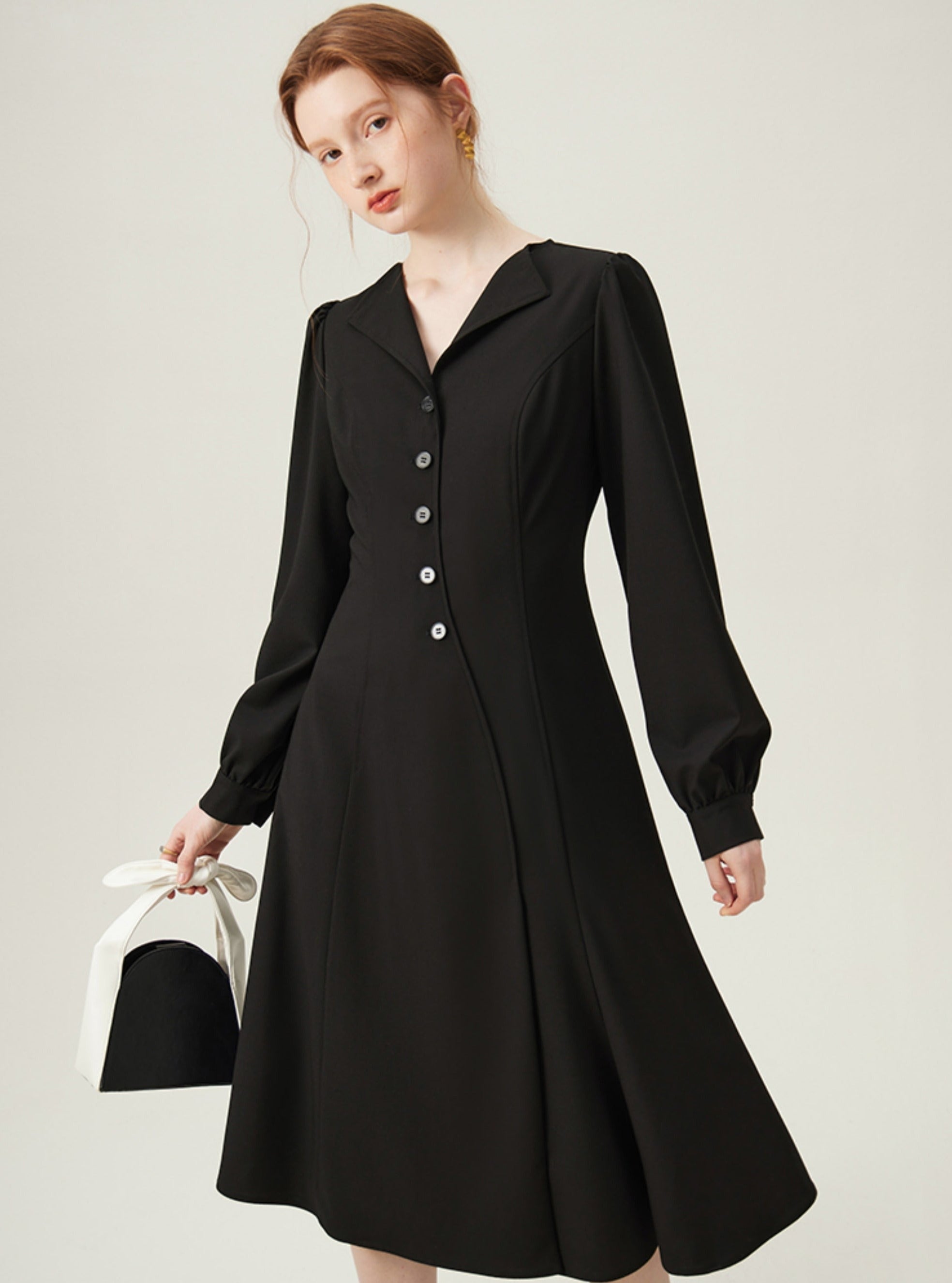 Bishop Sleeve Coat Dress