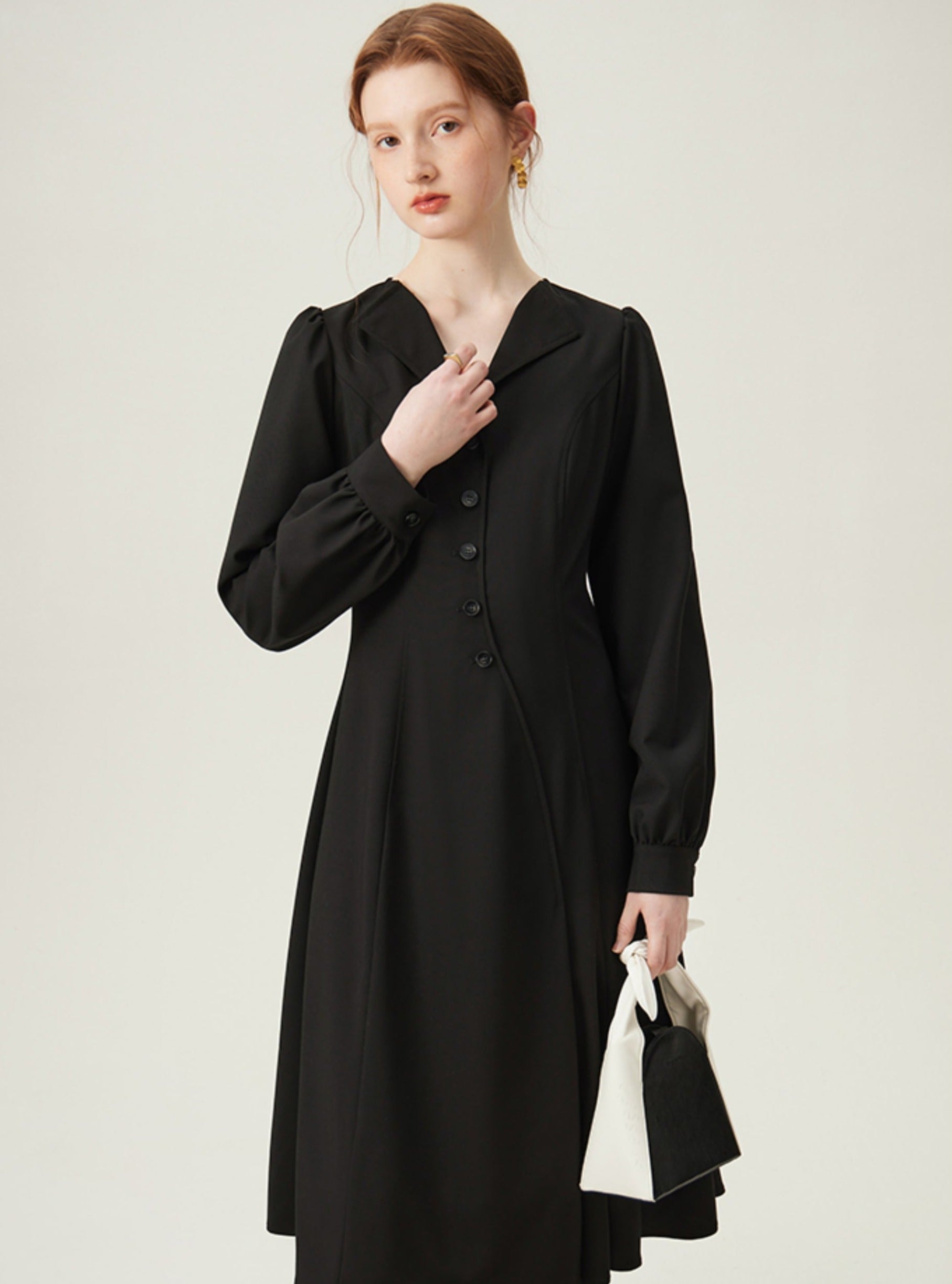 Bishop Sleeve Coat Dress