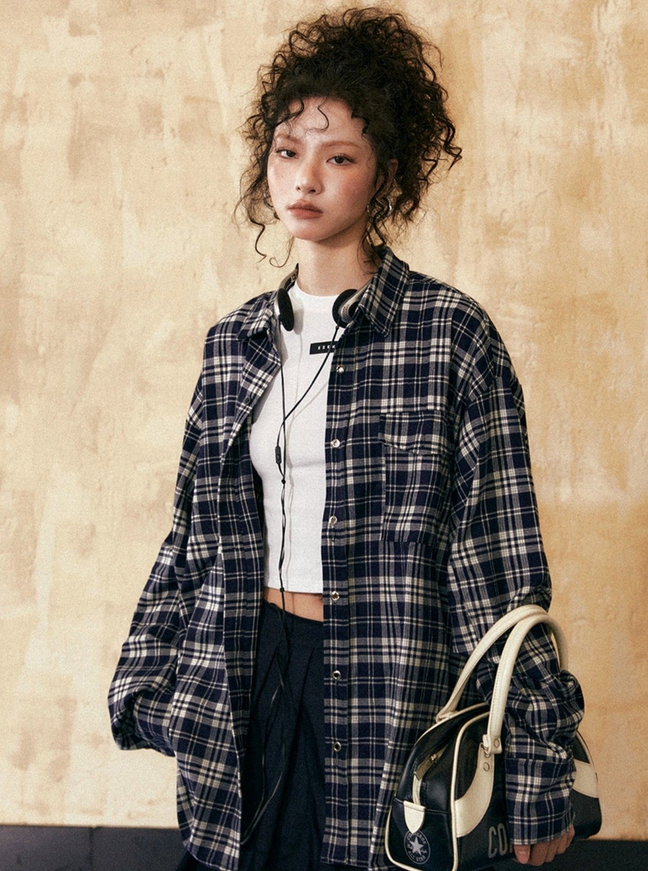 Loose Fashion Casual Plaid Shirt - chiclara