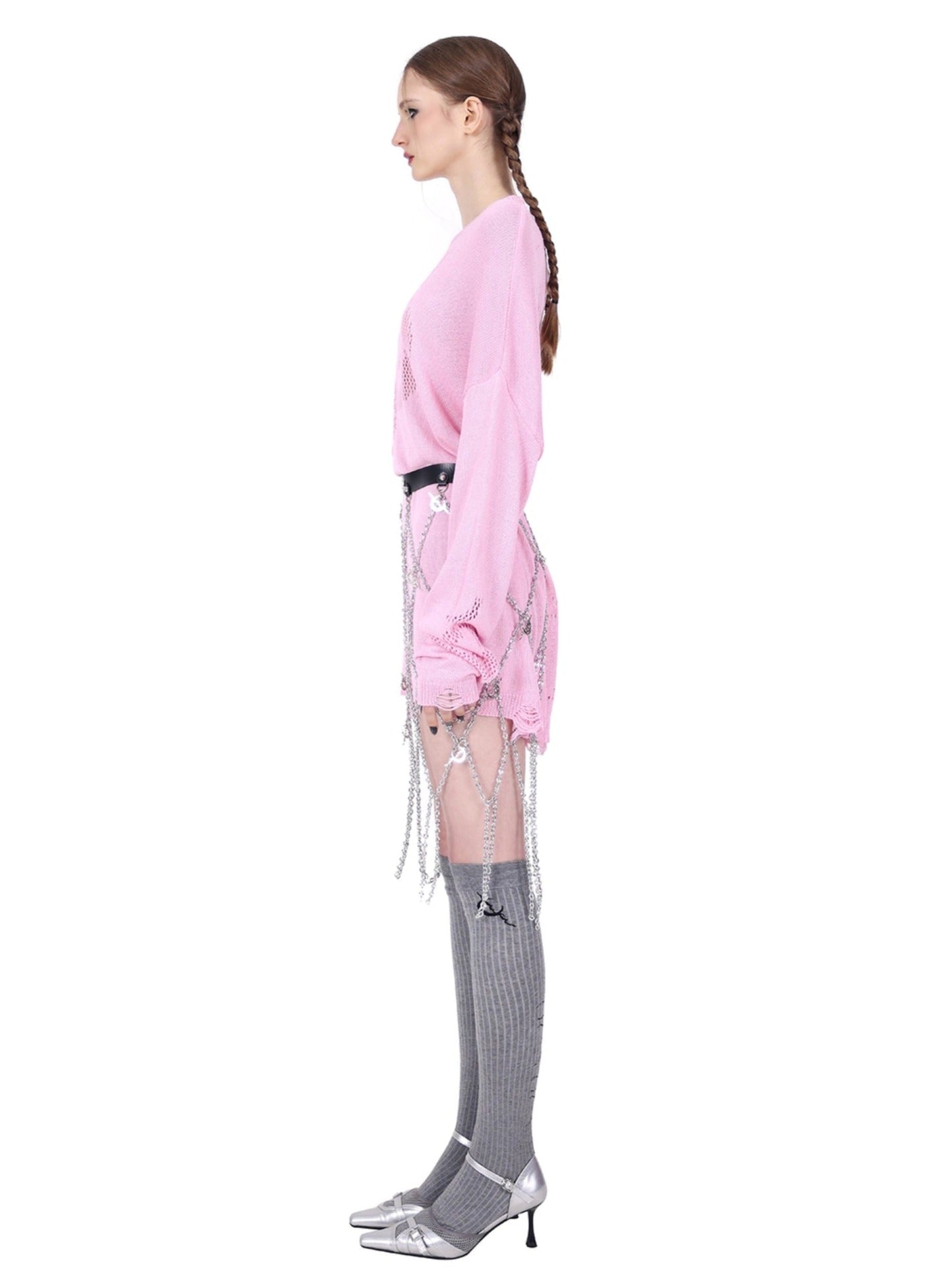 PINKSPINK Crescent Moon Long Sleeve Tshirt - Pastel Pink