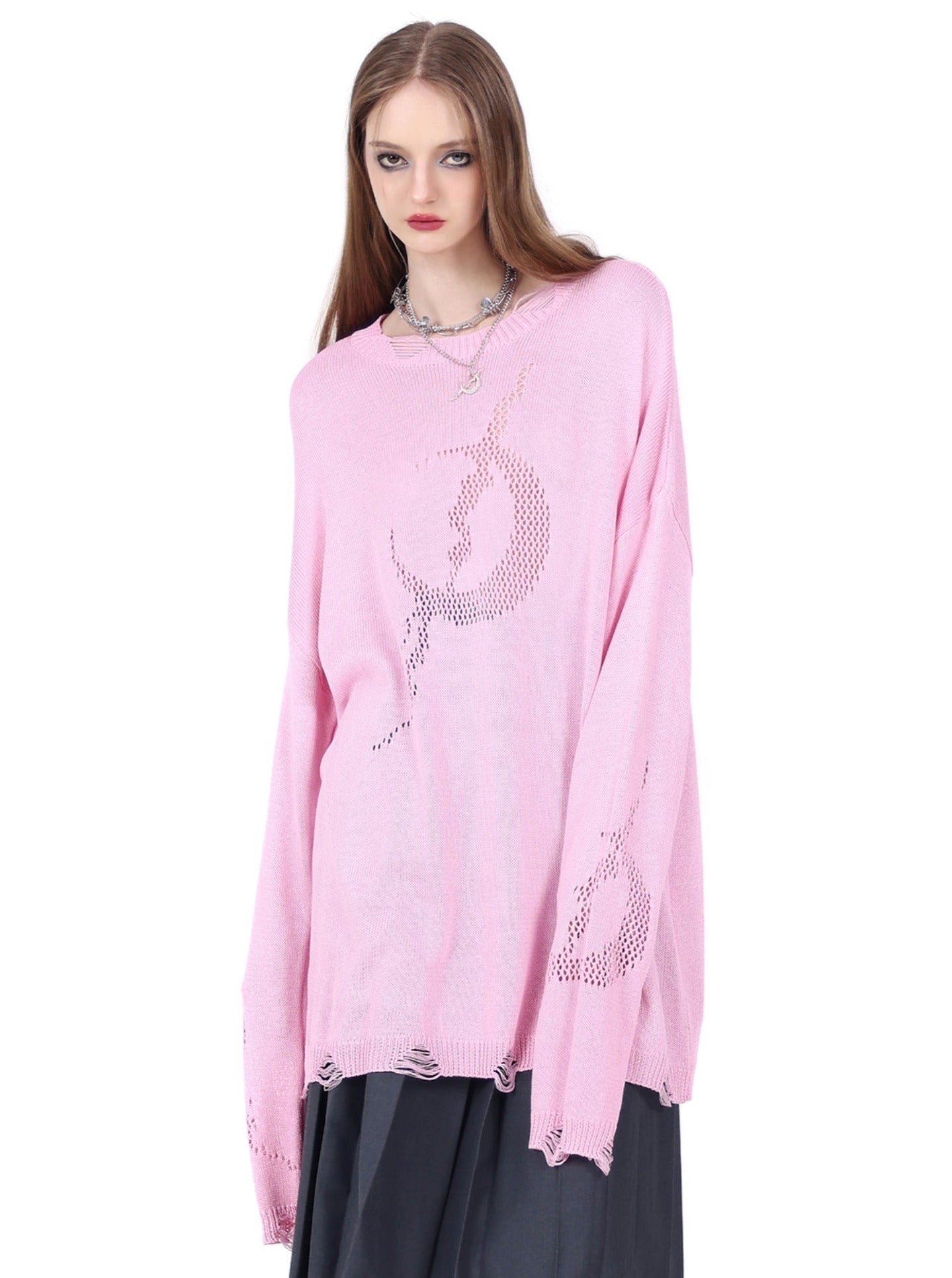 PINKSPINK Crescent Moon Long Sleeve Tshirt - Pastel Pink