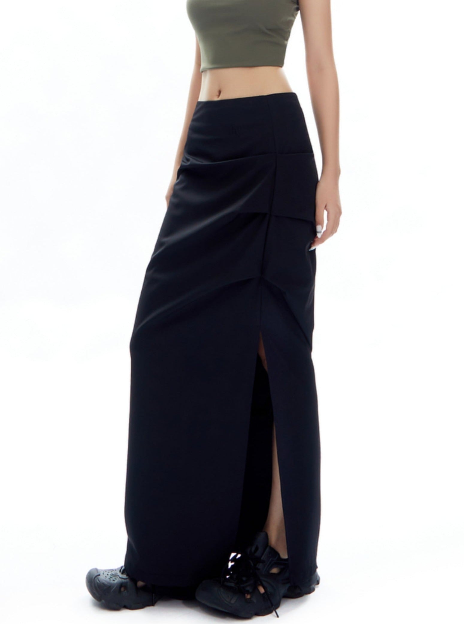 Asymmetrical Layered Maxi Skirt